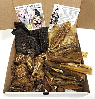 100% Natural Dog Treat Box: The BEEFY BOX (900g of beef dog treats including cows' ear, pizzles and liver) LSP