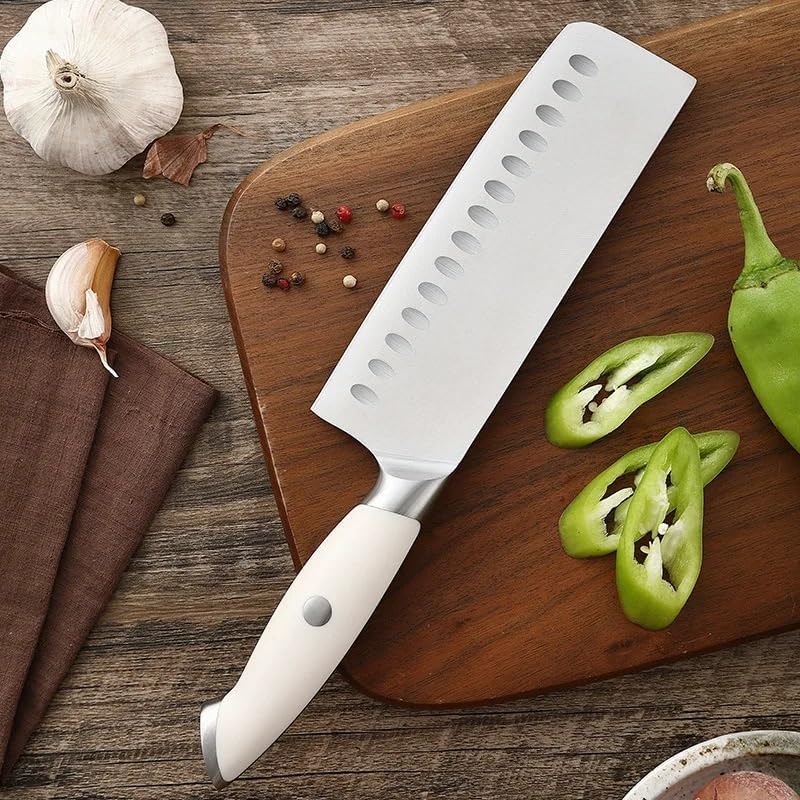 MAYIT Meat Cleaver Knife, 7 Inch Kitchen Chef's Knife Stainless Steel Pro Cooking Knife Ultra Sharp Knife Ergonomic Handle, MAYiT5475