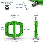 Pédales de VTT Plates - Pédales de Vélo Plates, Pédales de Bicyclette pour BMX/MTN/Road/Gravel/EBike, Plateforme, Remplacement pour Vélo d'Adultes & Enfants - 9/16 po