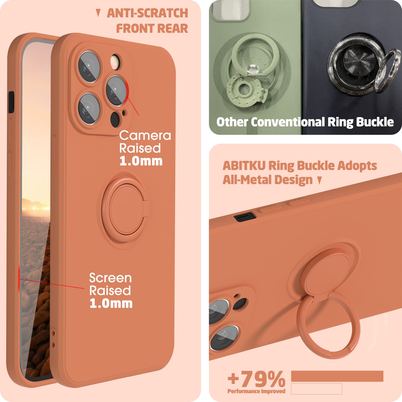Carveit Custodia In Legno Per iPhone 14 Pro Cover avec magnetico [Noce Legno] [Paraurti Robusto TPU] Ricarica Compatibile con 14 Pro MagSafe Custodia
