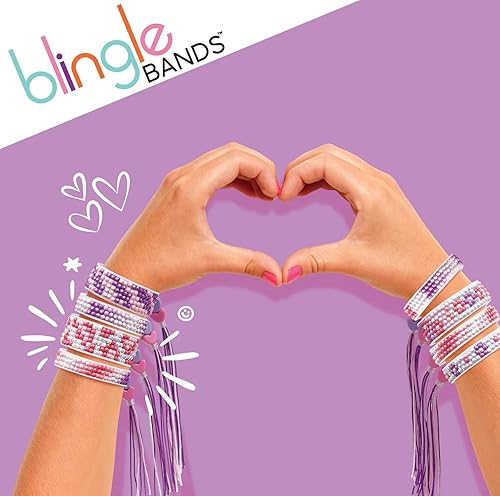 Miniatura 7 de Blingles Bands - Pulsera de la amistad con gemas para bricolaje, estudio de lujo de 8 bandas, actividad artística y artesanal para edades de 7 años