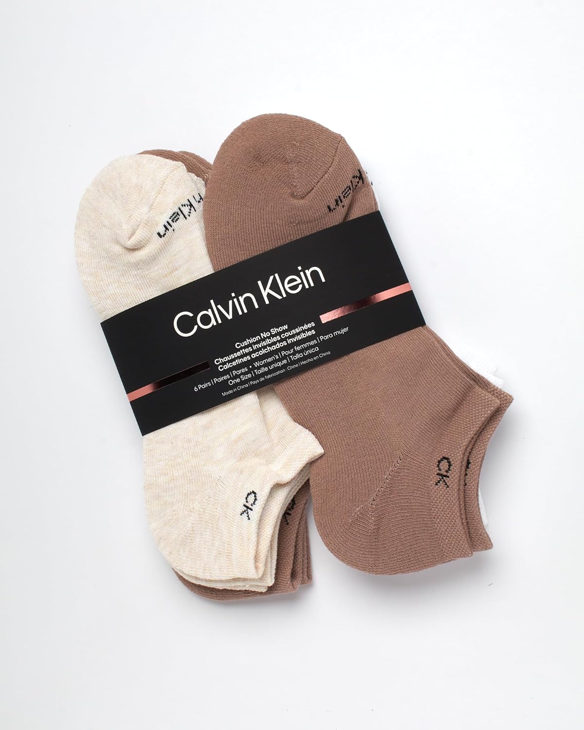 Calvin Klein Womens No Show Socks - 6 Pack Cushioned Athletic Performance Low Cut Running Socks for Women - Image 3