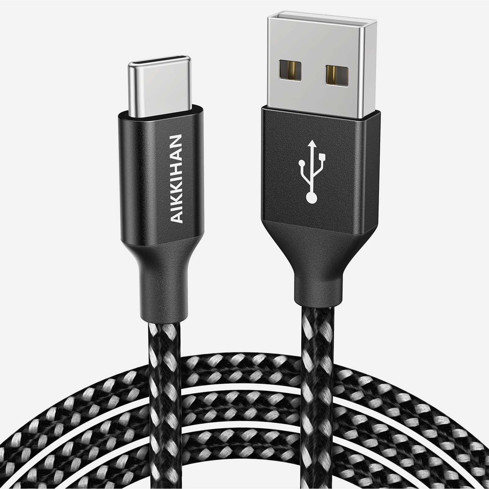 Cavo USB C da 3 m, cavo intrecciato da USB A a USB C, cavo di ricarica rapida per iPhone 17, iPhone 17 Pro Max, iPhone 16/iPhone 15 Series, per Samsung Galaxy S26 S25 S24 S23