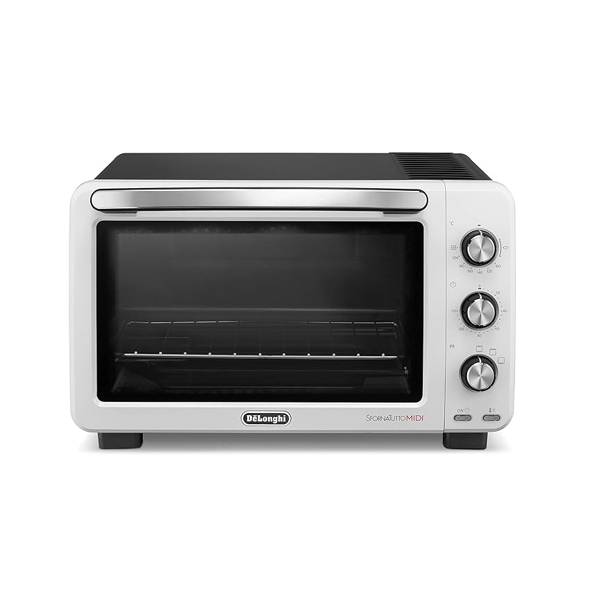 Immagine del prodotto De'Longhi E024352 Sfornatutto Midi Forno Elettrico da 24 Litri con Spegnimento Automatico e Segnale Acustico di Fine Cottura, Friggitrice ad Aria, lxpxh50x46x32cm