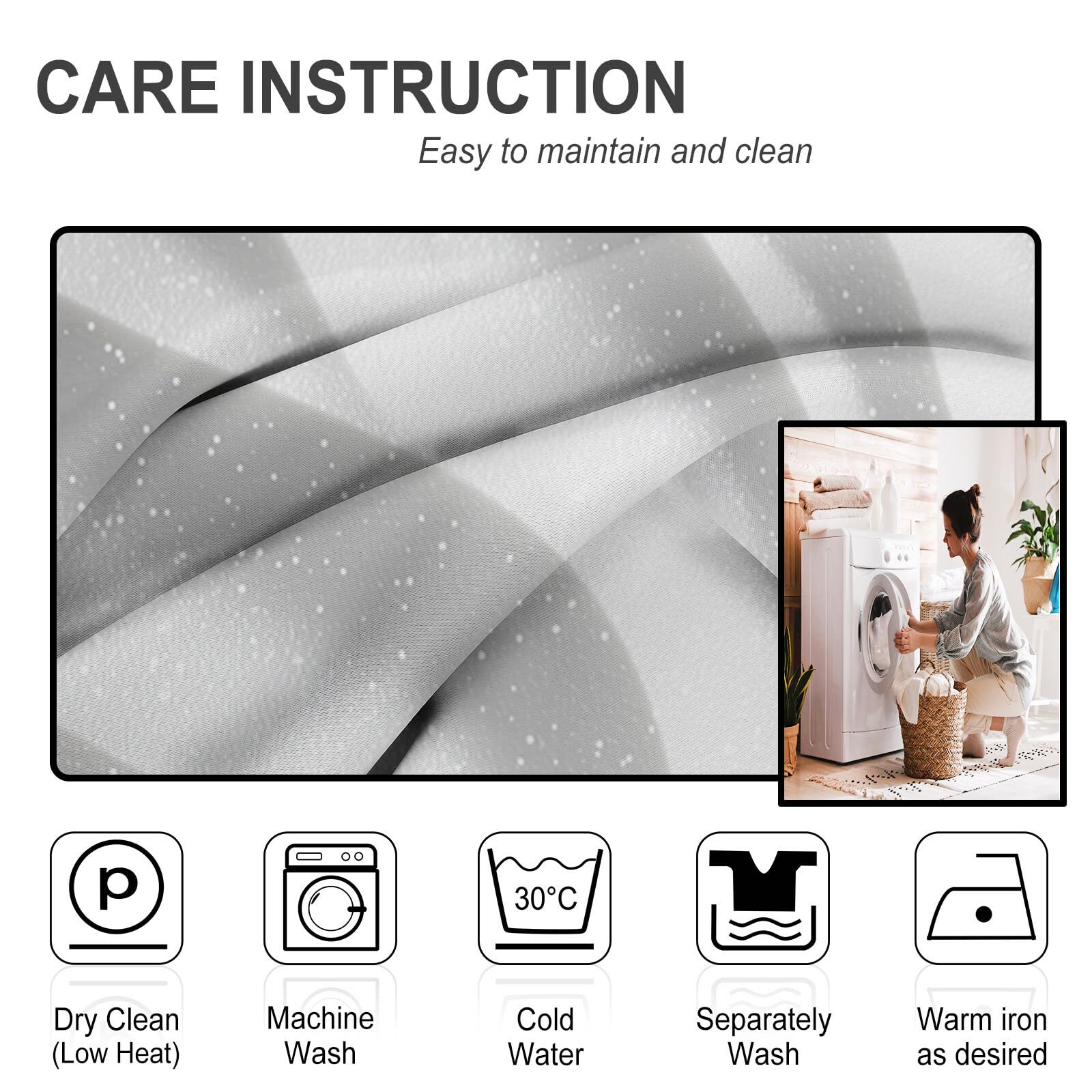 Isolanti Per Camera Da Letto Stampa 3D Curva D'Onda Bianco 2 Pannelli 132X160Cm(L X A) Tende Soggiorno Consistenza Morbida Decorazione Motivo Finestra Bambini Tenda Oscuranti Occhielli