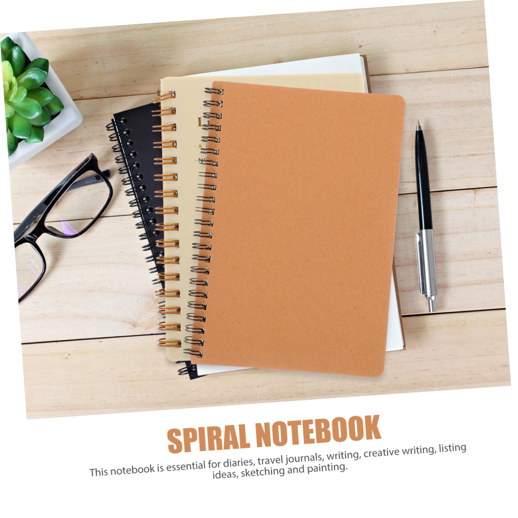 A5 Spiralnotizbuch Kariert Leeres Notizbuch mit Hardcover 10 Stück Dickes Papier für Schreiben und Tagebuch