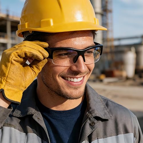 Miniatura 5 de 5BC - Lentes de seguridad Bluetooth para audio de trabajo, lentes inteligentes con micrófono y altavoz, escucha música y llamadas, lente transparente