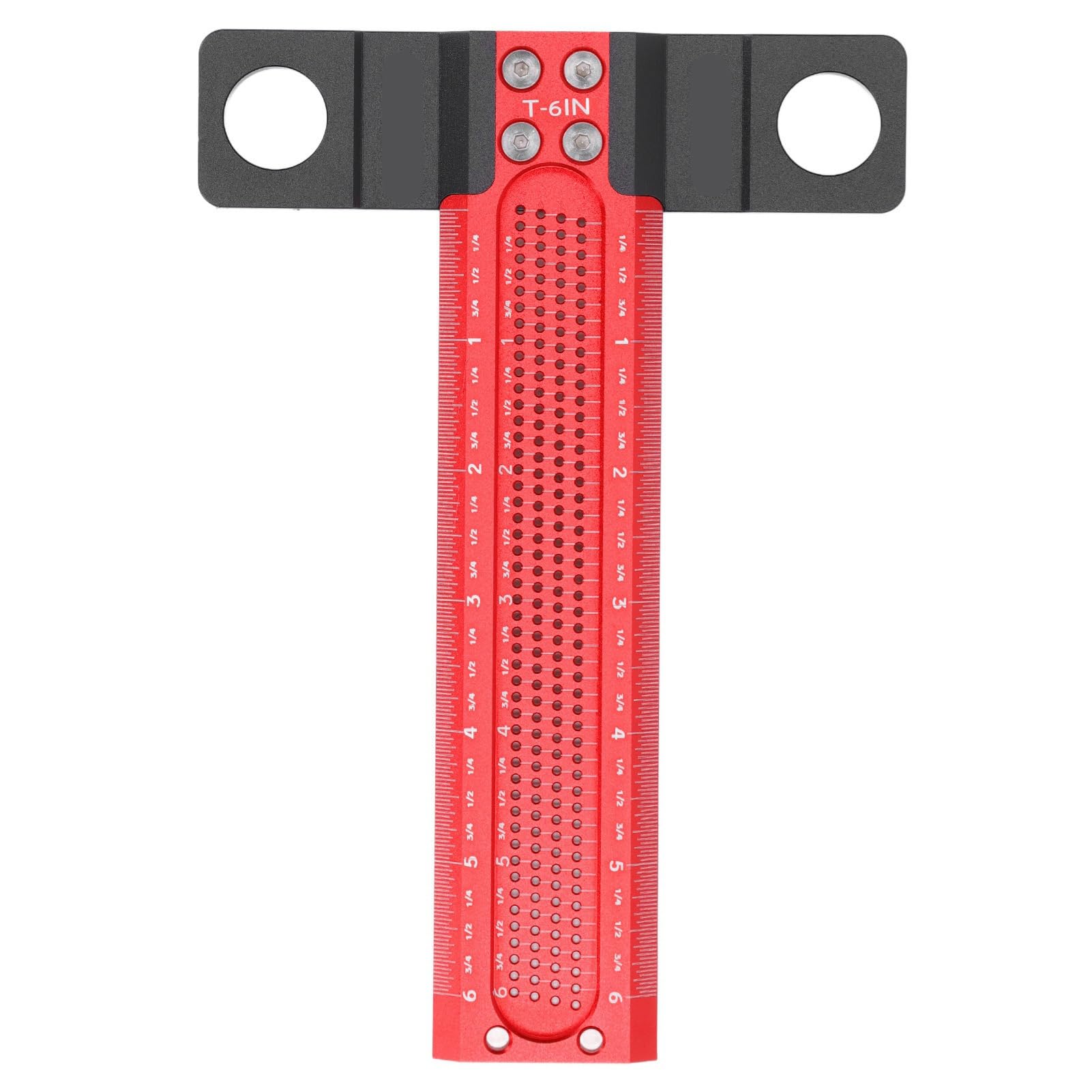 Regla en T de aleación de aluminio |Herramienta para marcar agujeros |para carpintería (6 Inch)