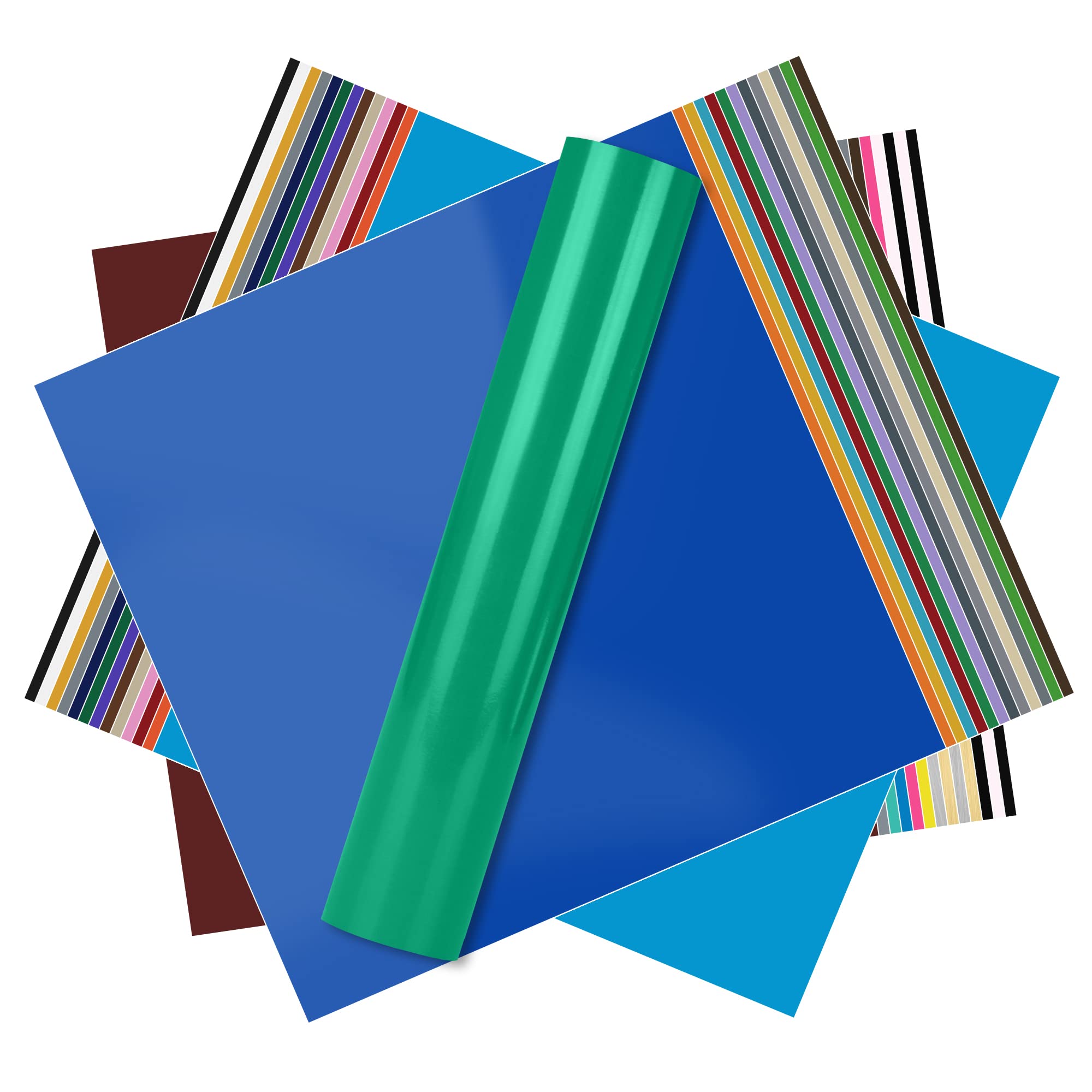 Madlie Permanent Vinyl for Cricut - 40 Pack Adhesive Vinyl Bundle for Silhouette, Cameo Cutters, Signs, Scrapbooking, Craft, Die Cutters