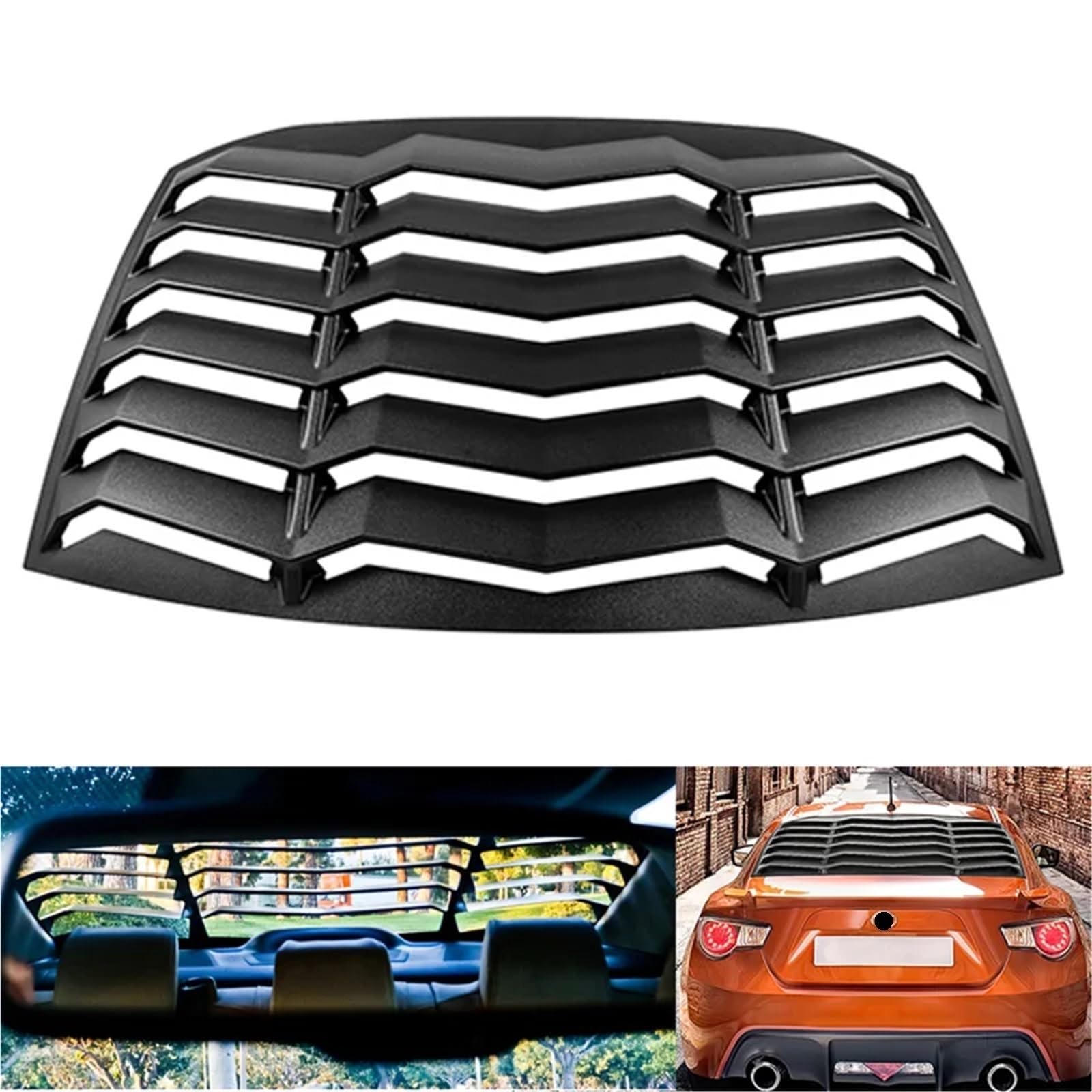 Rear Window Louver Matte Black Windshield Sunshade Cover Compatible for Toyota GT86/ Scion FR-S &/ Subaru BRZ 2013-2020