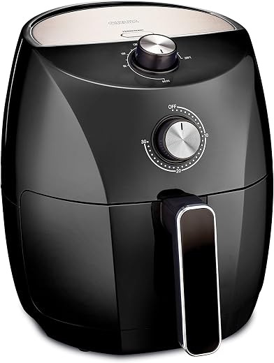 Crux Heißluftfritteuse 3,5 l Edelstahl Programmierbar