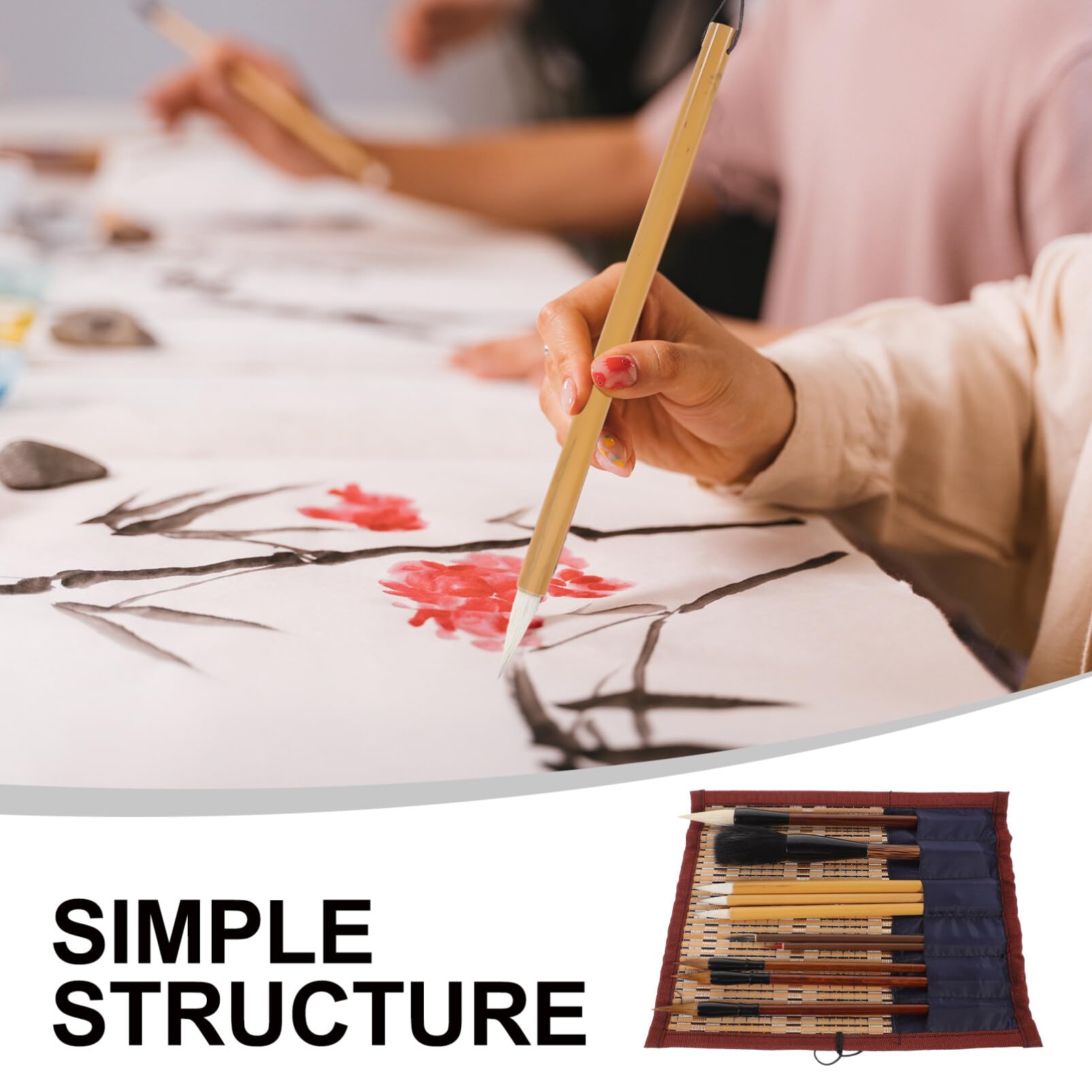 Chinesisches Kalligrafie Pinsel Satz aus Wolle für Traditionelle Kalligrafie und Zeichnung Bürstenset für Anfänger und Formelle Zeremonien