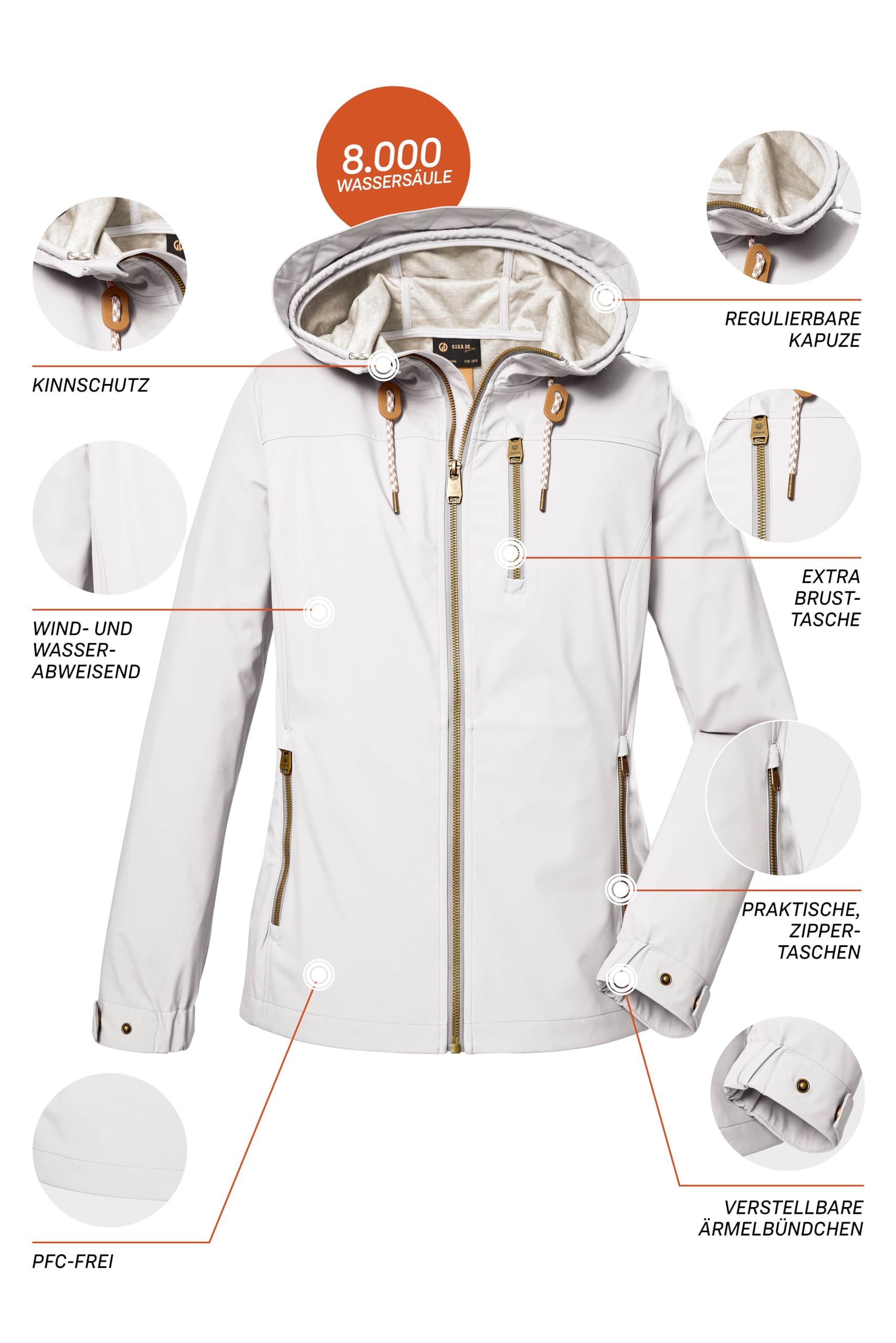 G.I.G.A. DX Unisex Gs 24 Wmn Sftshll Jckt Softshell Jacke mit Kapuze/Outdoorjacke