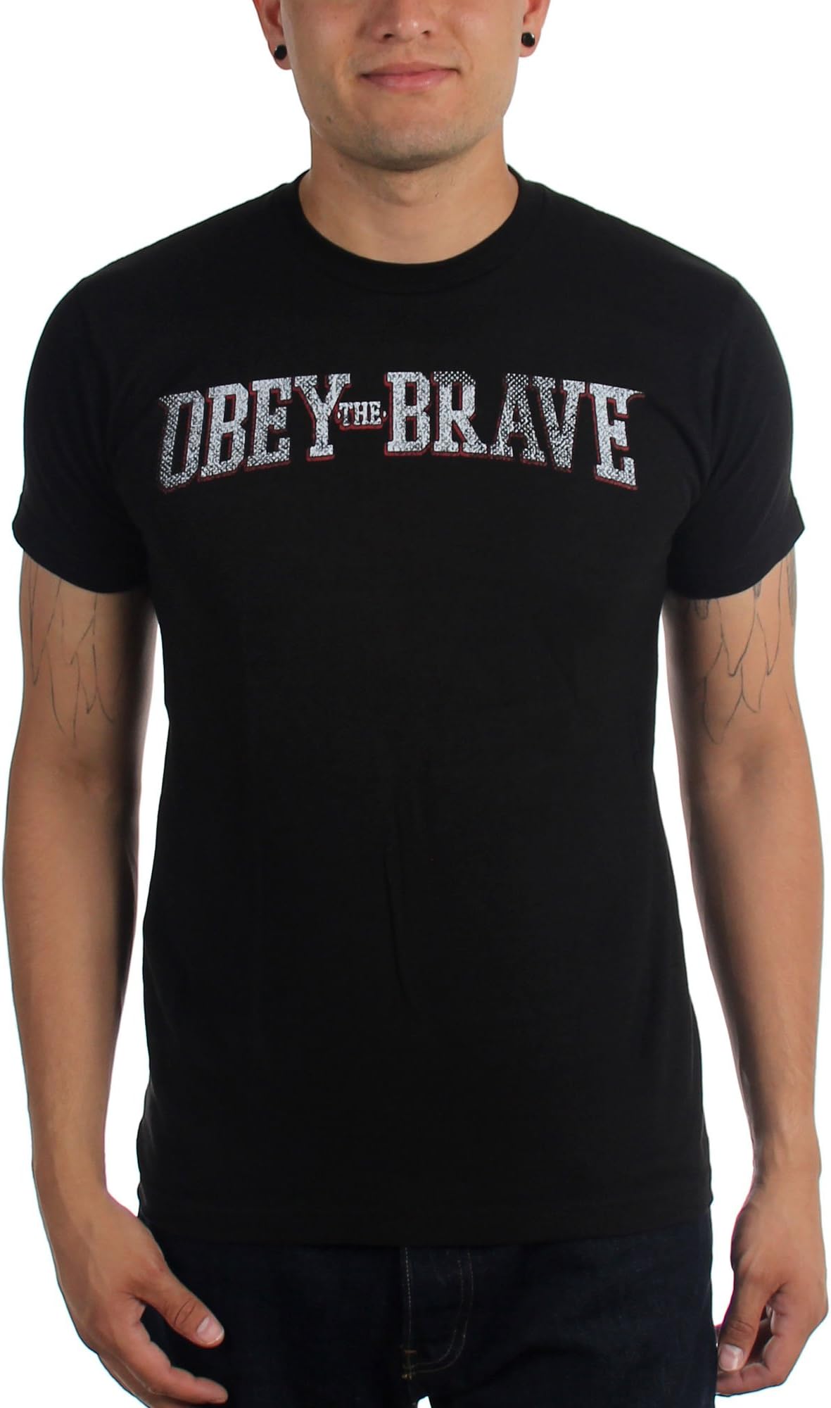 Obey The Brave Mens Live T-Shirt, Medium, Black