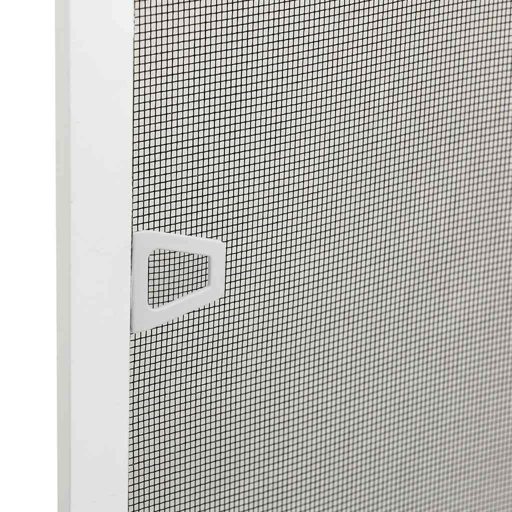 für Fenster Weiß 100x120 cm mit Aluminiumrahmen, zuschneidbares Mückengitter für Schlafzimmer, Wohnzimmer, Balkon, selbstklebend, ohne Bohren, mit Montagezubehör
