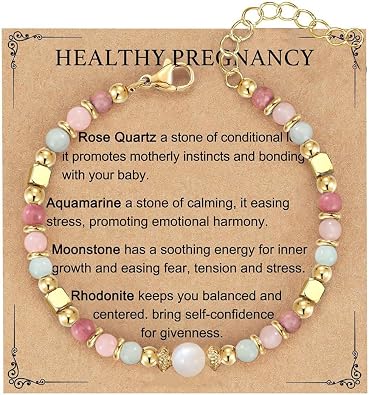 Healthy Pregnancy Bracelet for Mother New Mom Pregnancy Gifts for Expecting Mom