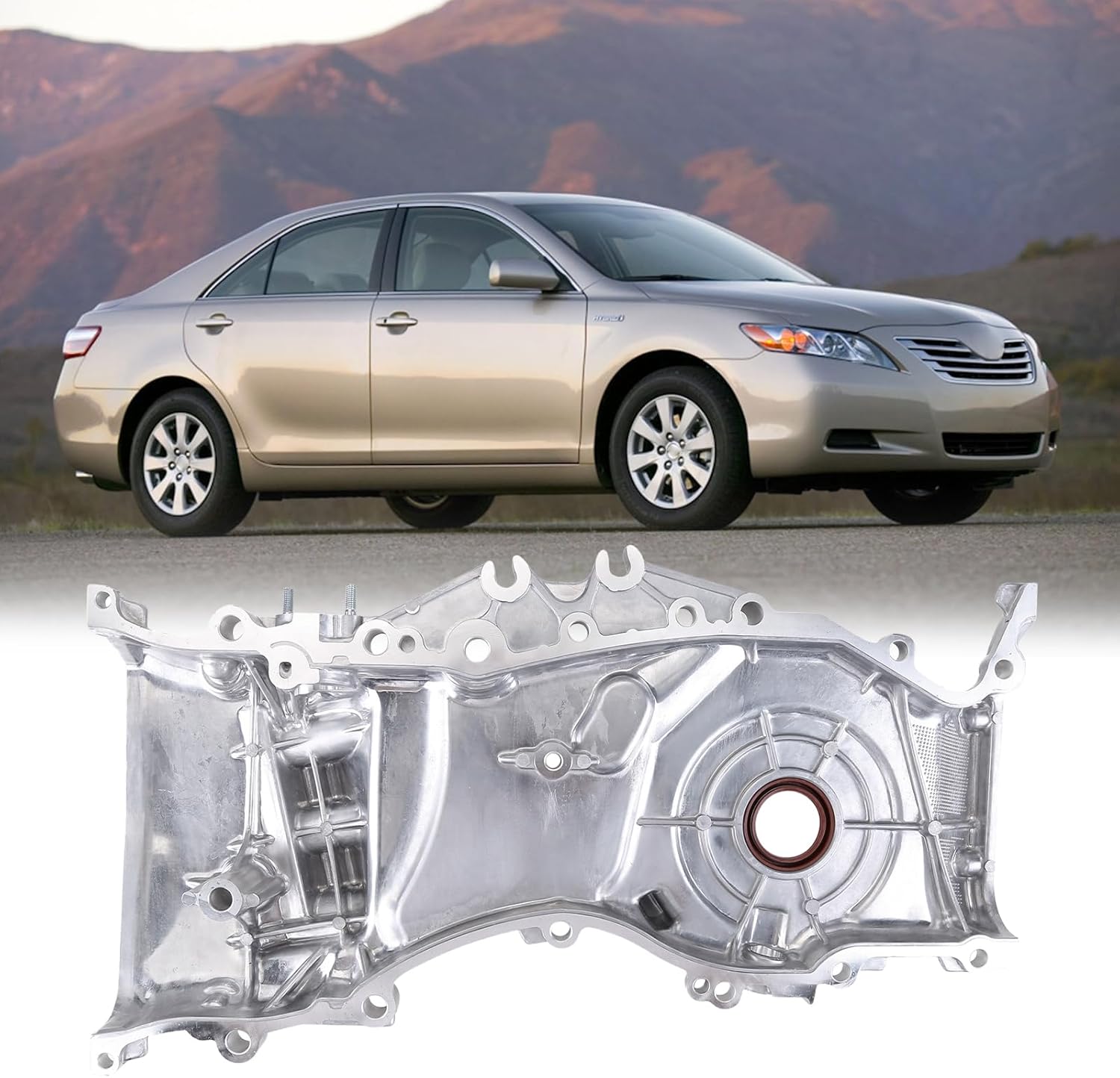 Engine Front Timing Cover Replaces 11310-28070 Cover Compatible for Toyota Camry Solara Highlander 2.4L 2002 2003 2004 2005 2006 2007 Engine Guard Timing Chain Cover Assembly