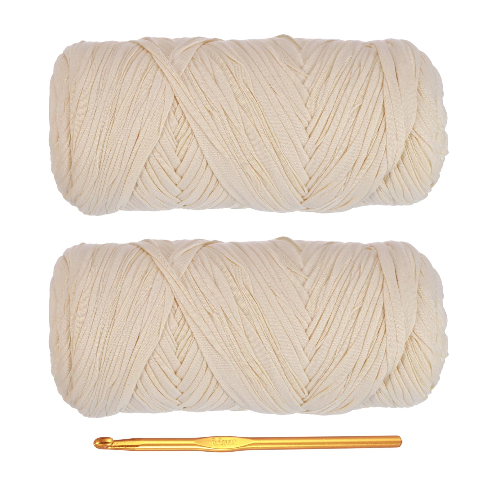 PATIKIL T-Shirt Yarn for Crocheting with 1 Crochet Hook