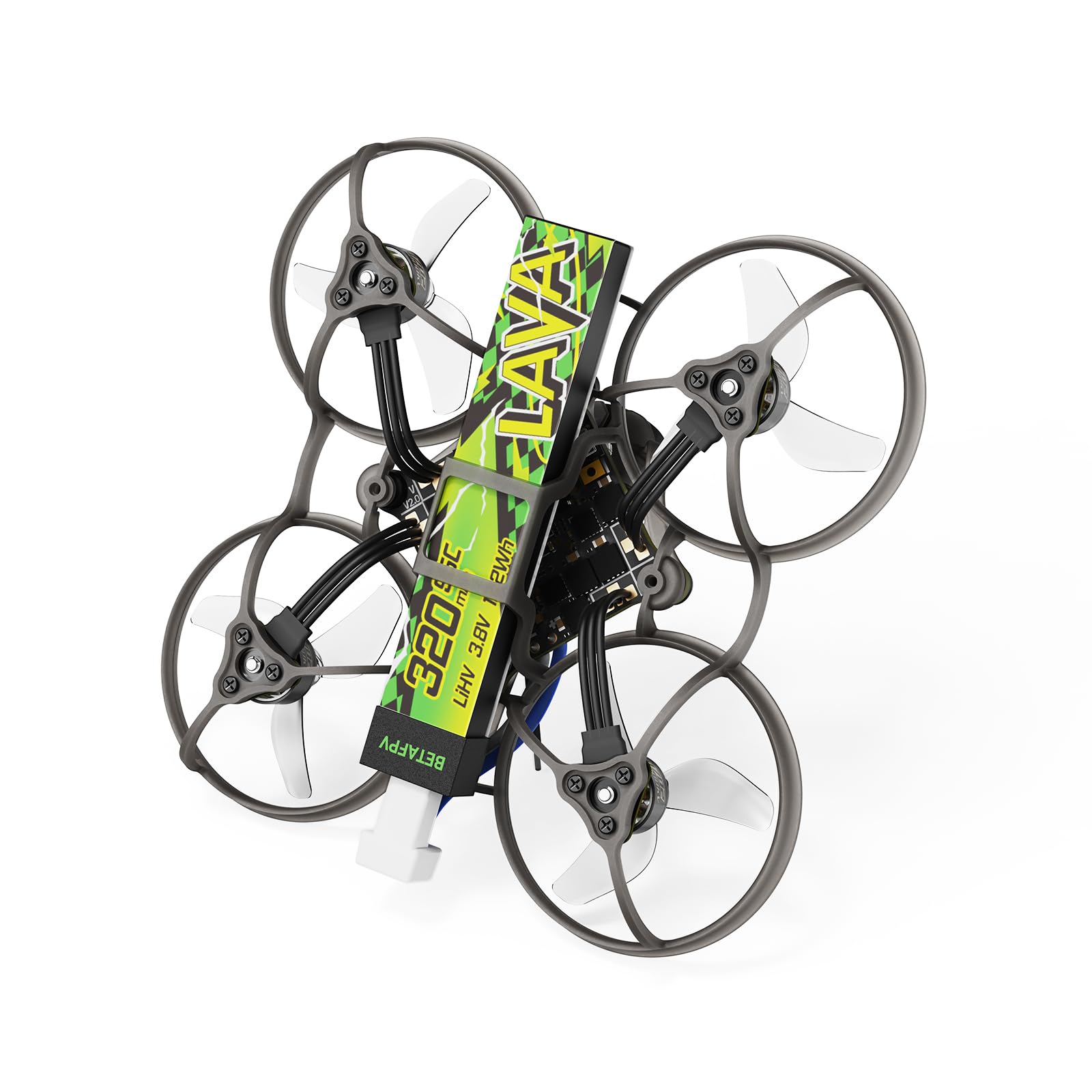 BETAFPV Air65 II Brushless Whoop Quadcopter, Ultraleichte 1S 65mm Mikro Drohne mit Matrix 1S 5IN1 II 12A FC, 0702 36000KV Motor, 1207 3-Blatt Prop, C03 Kamera, Air II Überdachung Rahmen für FPV-Flug