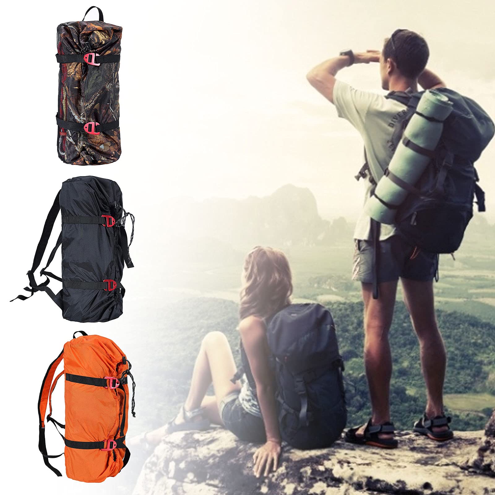 Bolsa de cuerda de escalada para cuerdas, bolsa de cuerdas para cuerdas, equipo de escalada impermeable cuerda bolsa Rucksack al aire libre camping senderismo