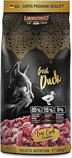 LEONARDO Fresh Duck & Poultry [250g] Cat Food, Dry Food with 85% Fresh Meat for Cats, Complete Food for Adult Cats of All Breeds from 1 Year product image