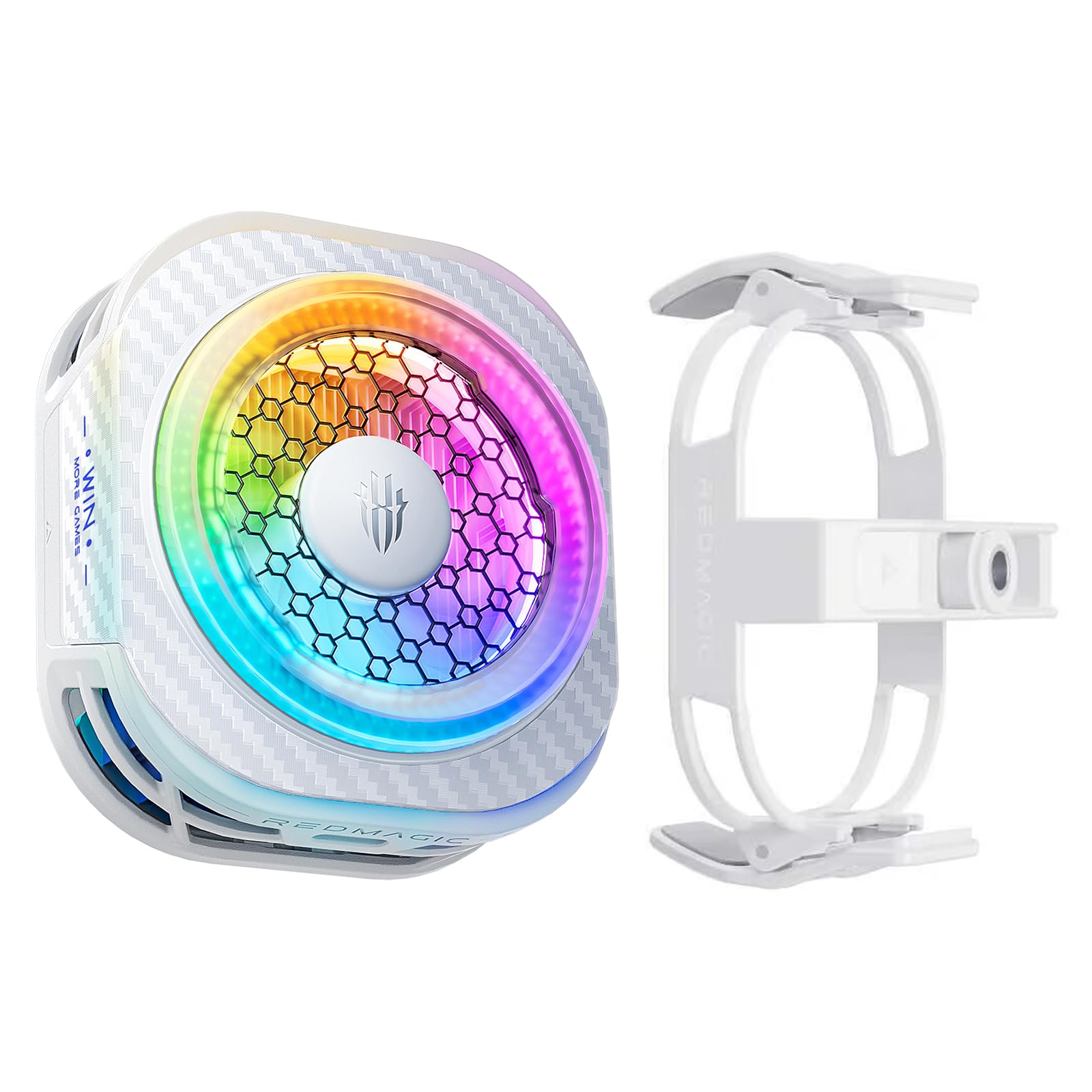 REDMAGIC 8 Pro Handy Kühler für Gaming, 36W Telefonkuhlung Kühlventilator | 2-in-1 Magnetischer & Clip für Streaming, Videoanrufe, RGB-Beleuchtung para iPhone Magnetischer Series/Android//iPad/Tablet