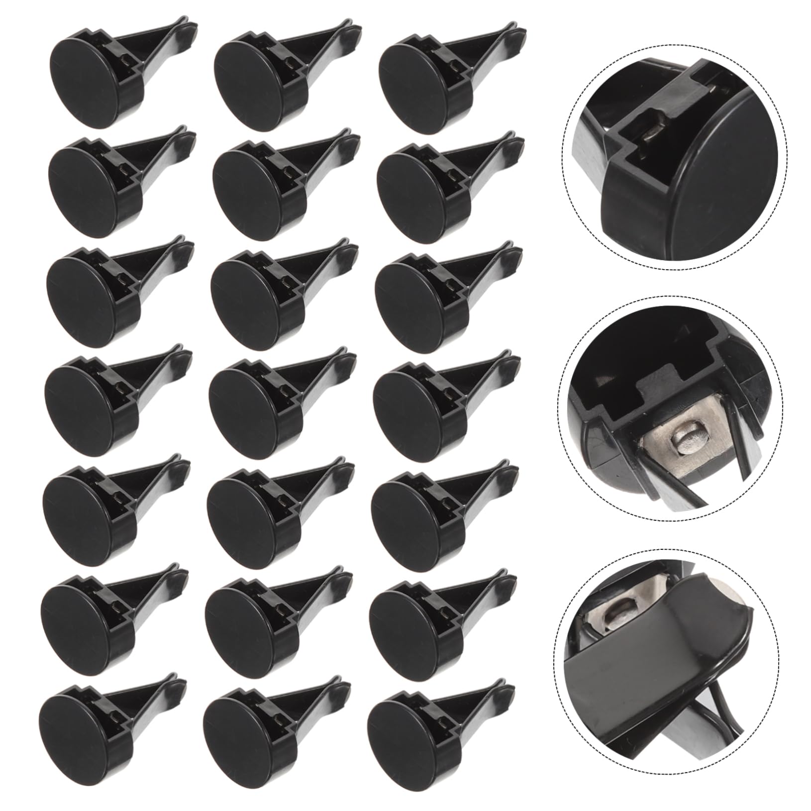 TOPBATHY Clip per Profumatore Auto in Plastico Nero Fermo Saldo Design Semplice e Texture Fine Accessori Interni Auto per Vacanze Estive