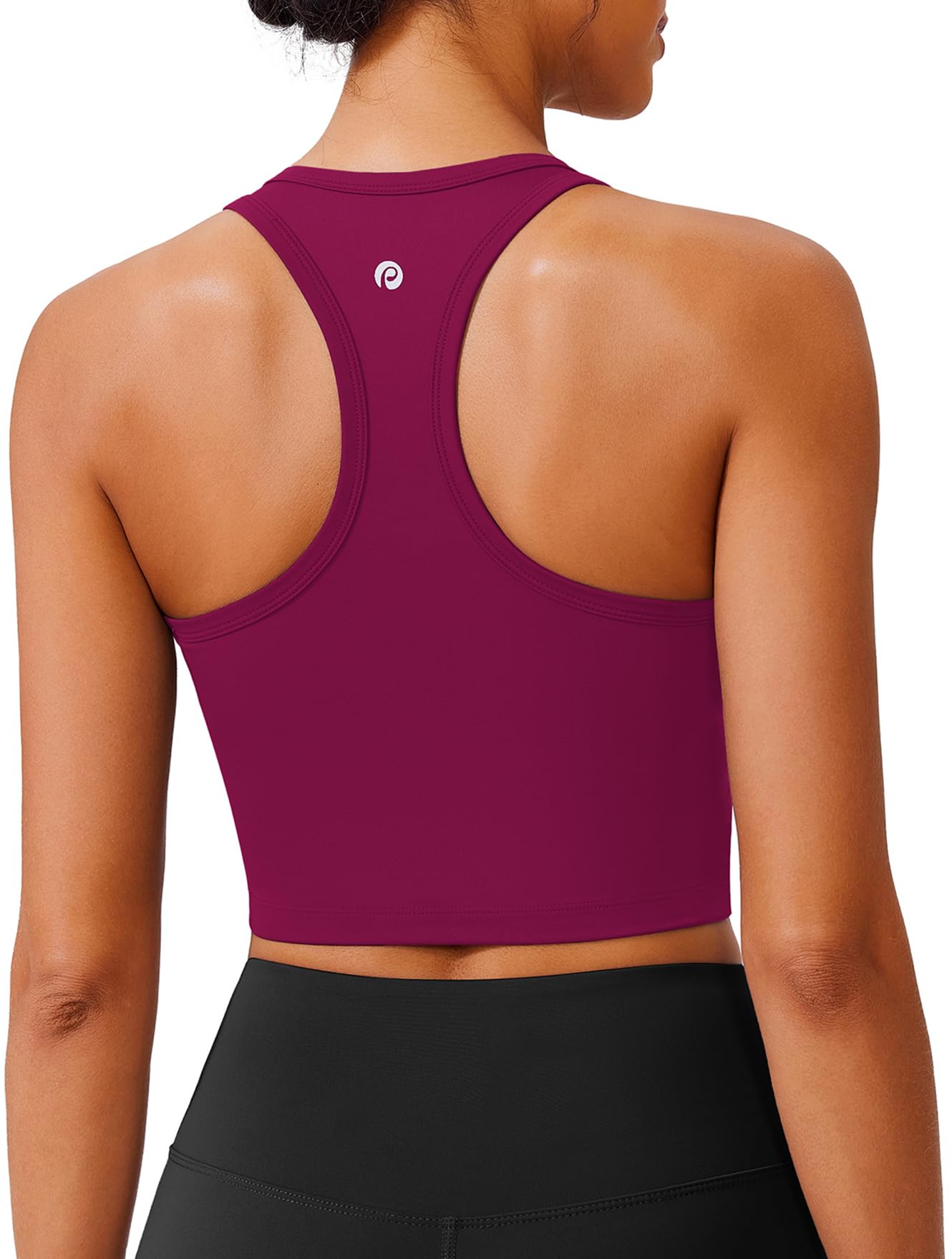 PINSPARK Sports Bra for Women Racerback Tank Tops Light Support Workout Top