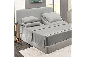 Clara Clark Flex Top King Sheets, Split King Sheets King Size 6...