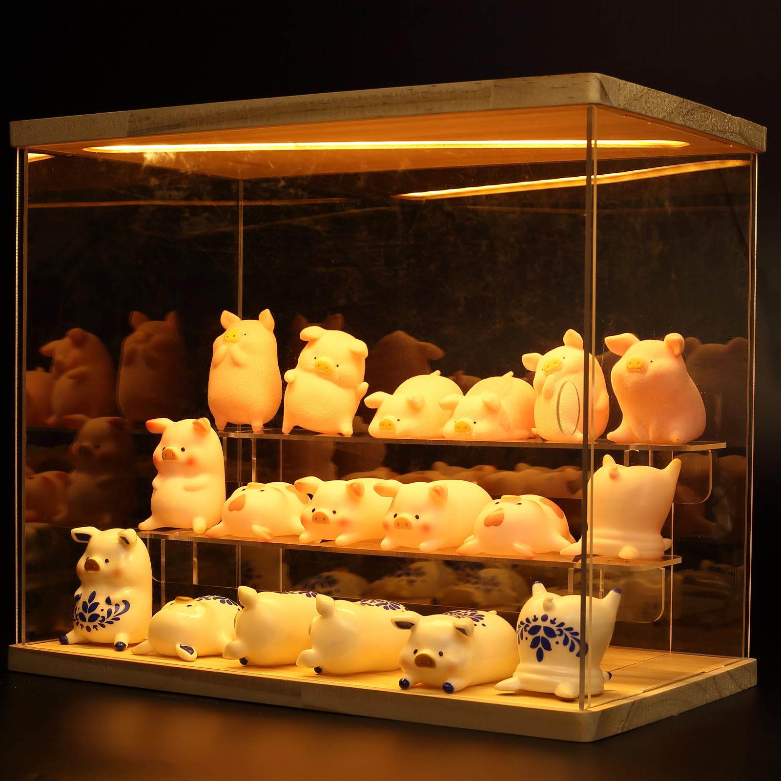 Vitrine En Acrylique Transparente 27x22x13 Cm - Avec Porte Magnétique - Empilable - Pour Figurines, Collections, Objets De Valeur - Protection Anti-poussière Et UV