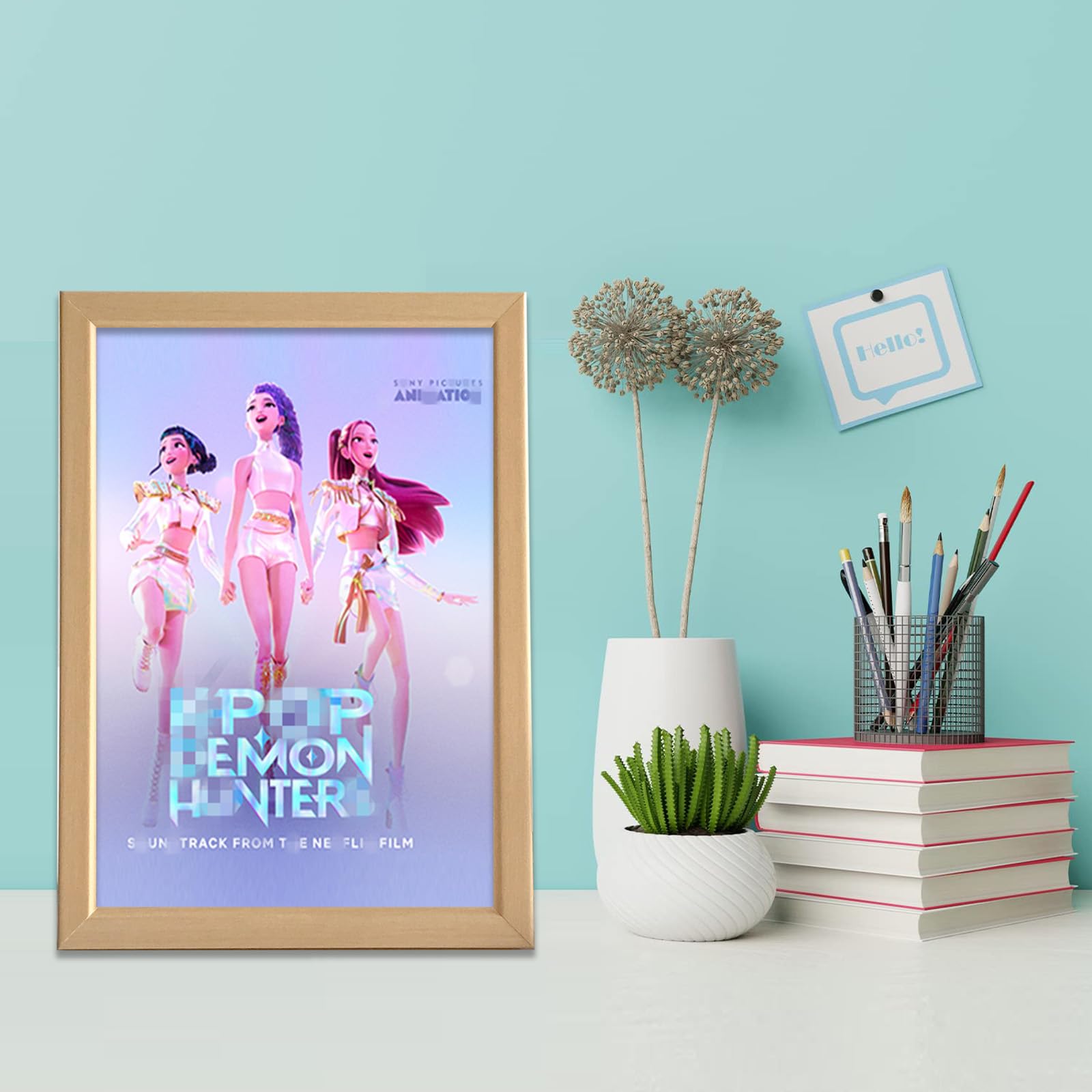 MODEQQ 4 Pièces Affiche Decoration Murale Huntrs Photo Toile Poster Tableaux 21X30 cm