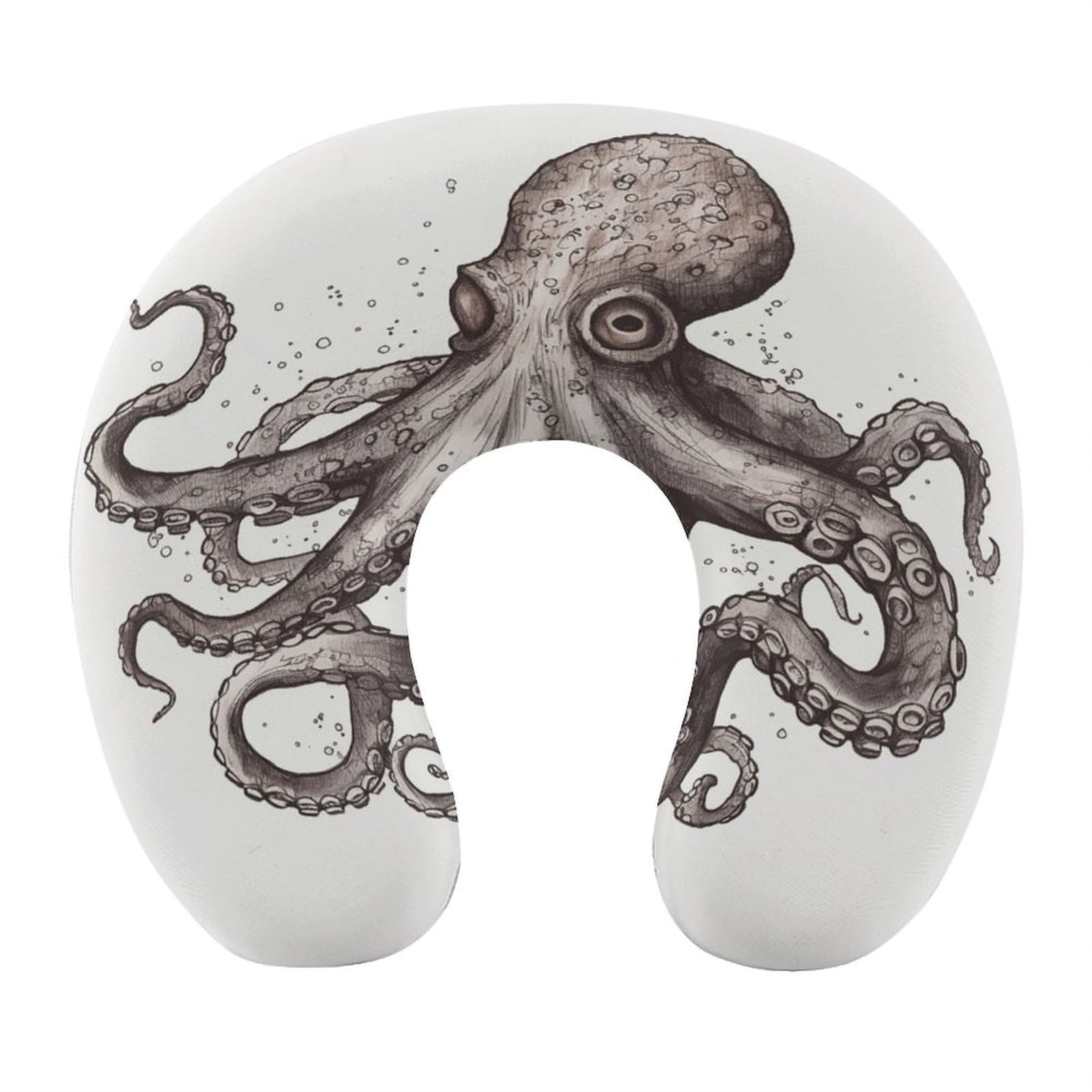 MUSM Octopus Travel Pillow for Sleeping Comfortable Portable U Shaped Pillows for Airplane Car Train Lightweight Memory Foam Neck Pillow for Home Office Travelling