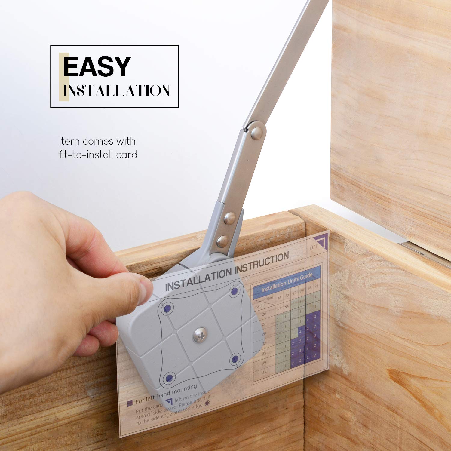 Morinbo Toy Box Hinges Soft Close Lid Stay 90 Degree Open, Lid Support