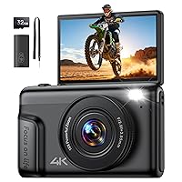 4K Macchina Fotografica Digitale Fotocamera: 64MP Compatta Videocamera Vlog con 16X Zoom Autofocus