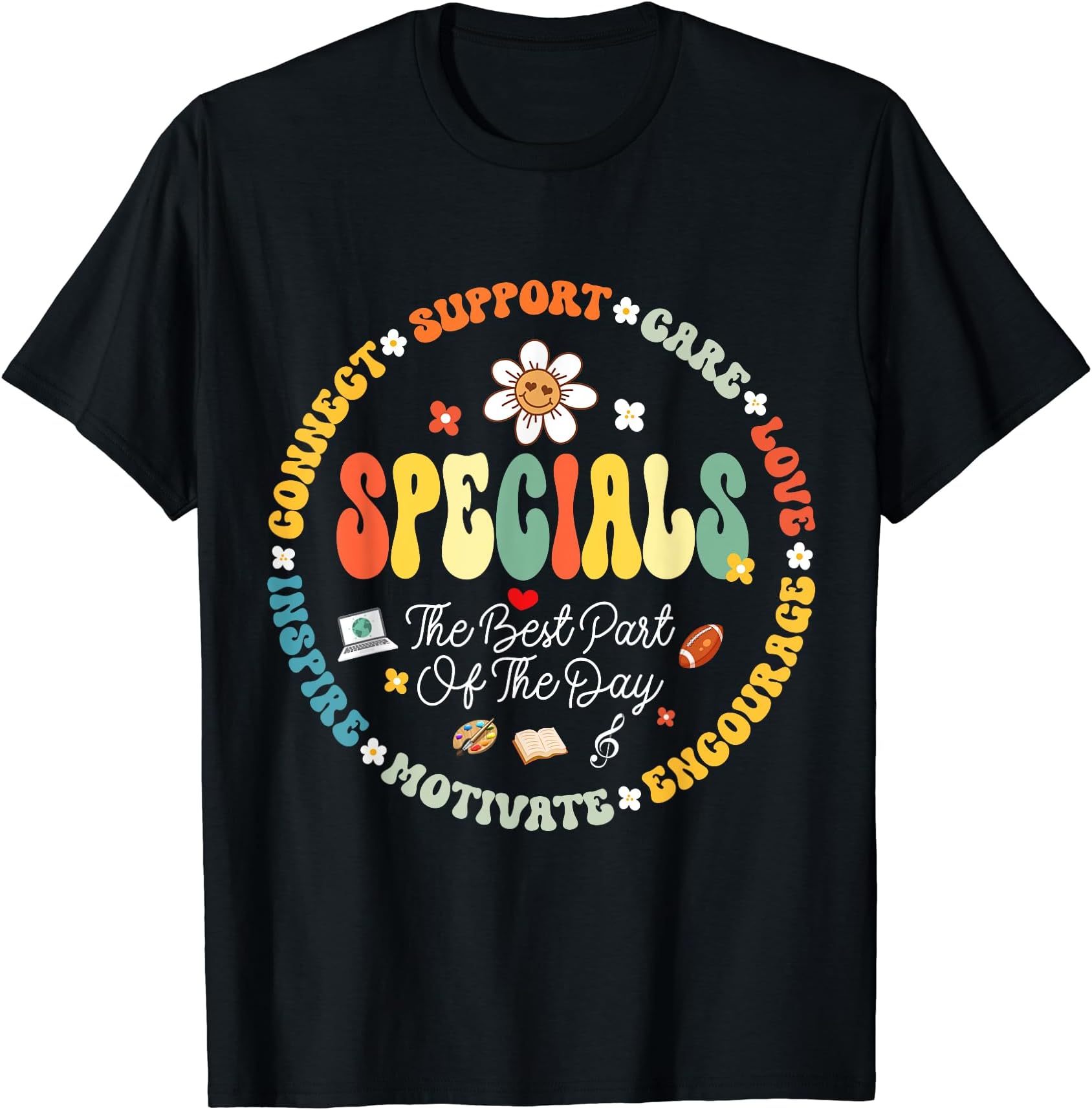 Groovy Teacher Specials DesignsTeacher Specials The Best Part Of The Day - Specials Squad T-ShirtOEKO-TEX STANDARD 100