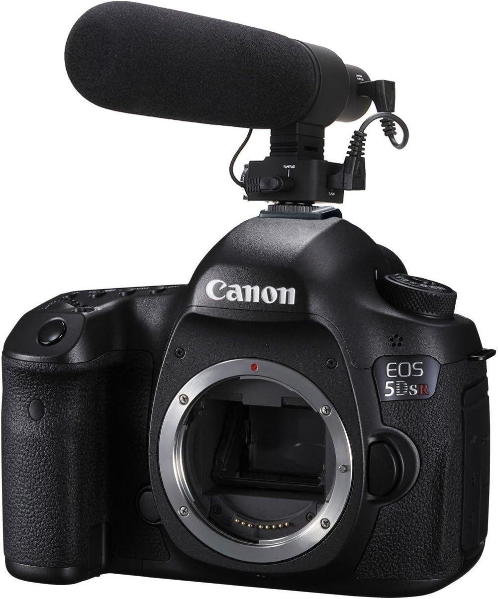 Advanced Super Cardioid Microphone for Canon EOS 5DS/5DS R (Stereo/Shotgun) with Dead Cat Wind Muff