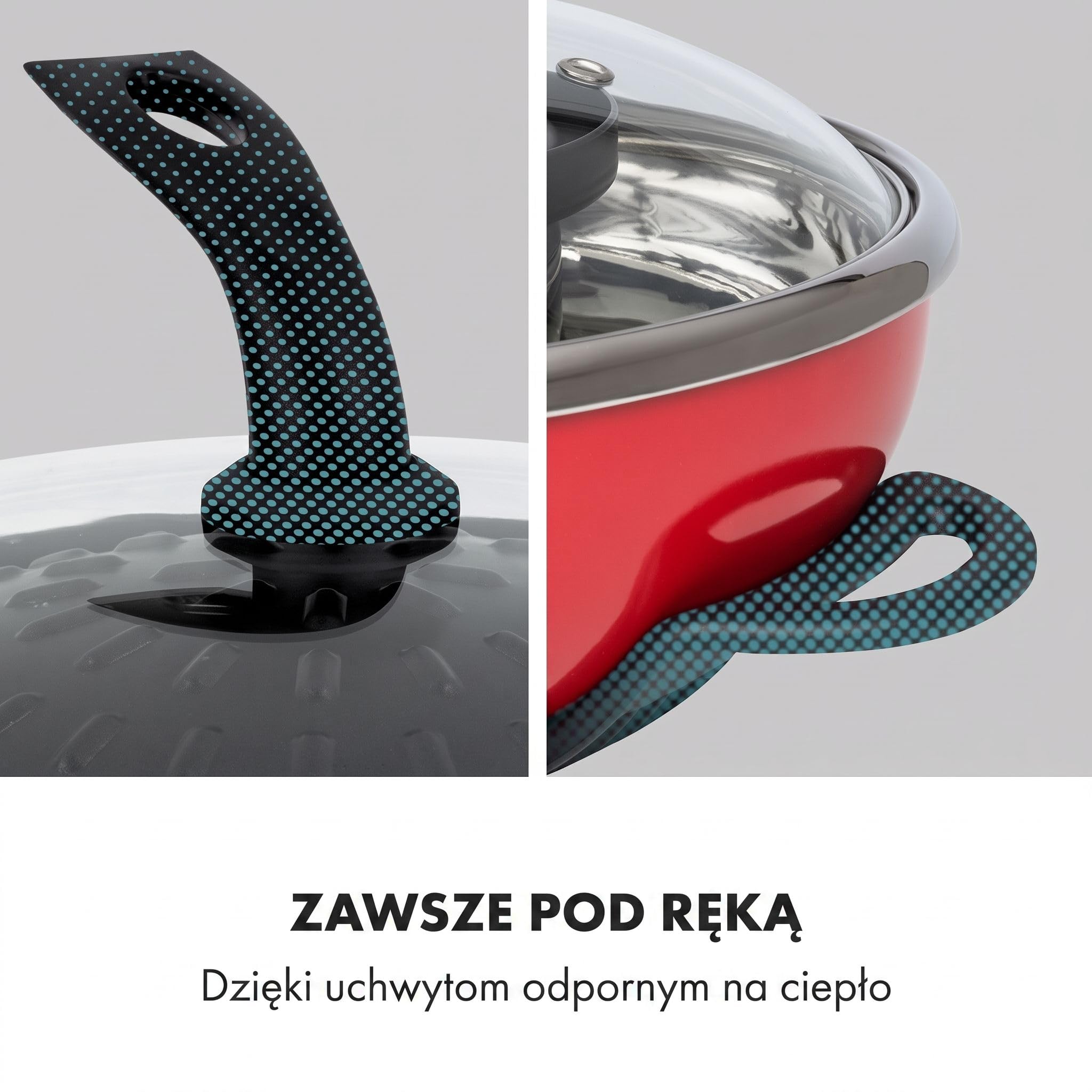 Klarstein Szechuan - Hot Pot i płyta grillowa, Garnek Hot Pot: 5 litrów, Grill 1350 W / 38 cm Ø, Płyta grillowa: 600 W / 22 cm Ø, Element grzejny z aluminium, czerwony