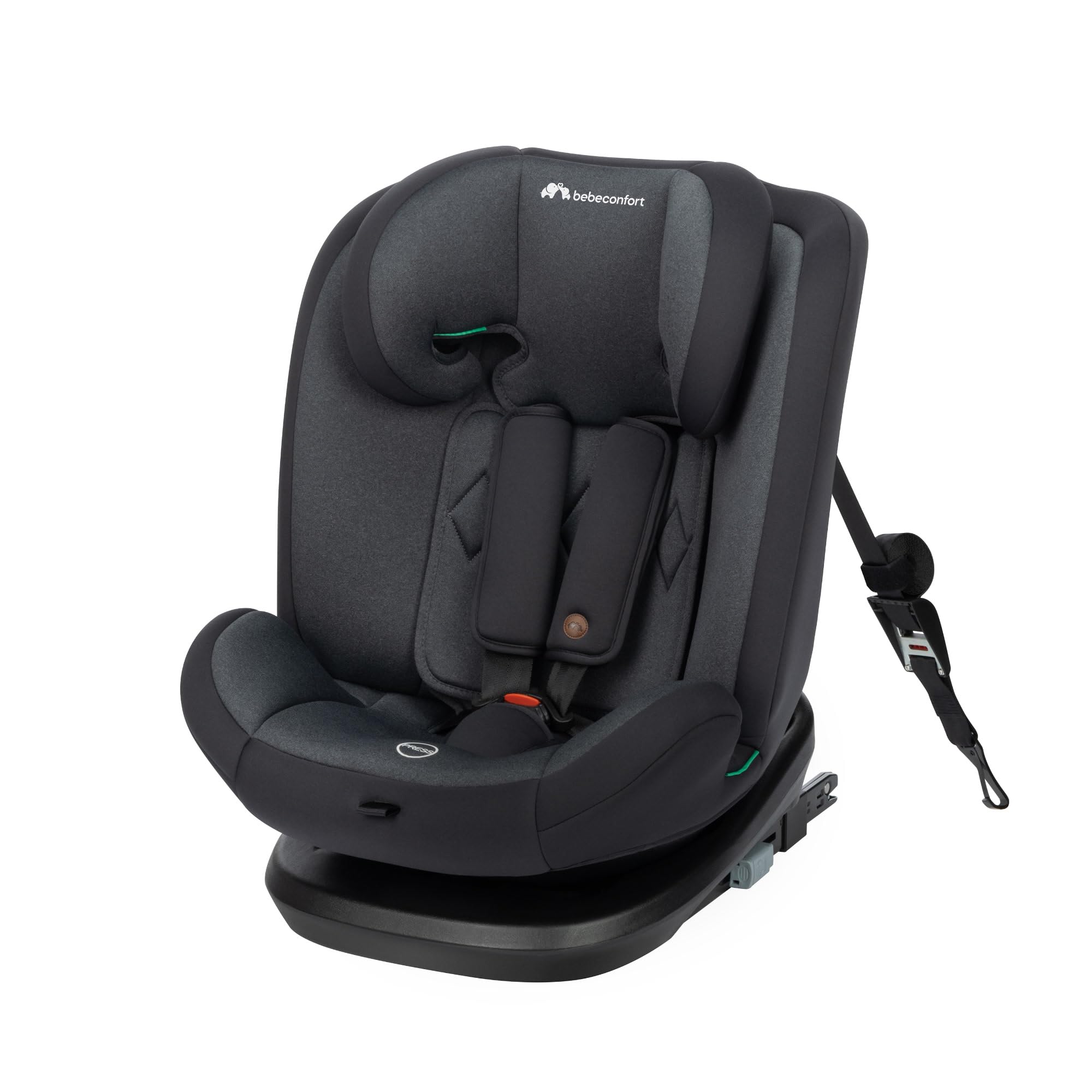 Bebeconfort EverFix i-Size Car Seat, Road Front Car Seat, ISOFIX Car Seat, 15 Months to 12 Years, 9-36 kg, 76-150 cm, Tinted Black