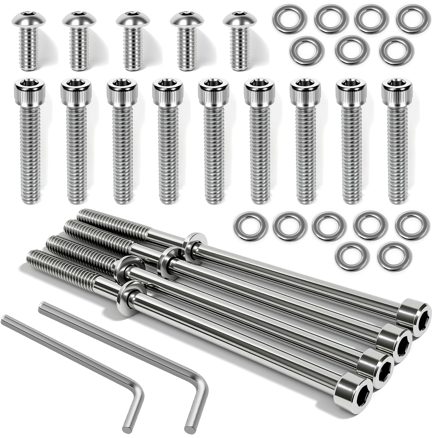 304 Stainless Primary Cover Bolt Kit Compatible with Replace Part # 1062 1780 4813A Road King Road Glide Street Glide Electra Glide Ultra Limited FLHT 2007-2016