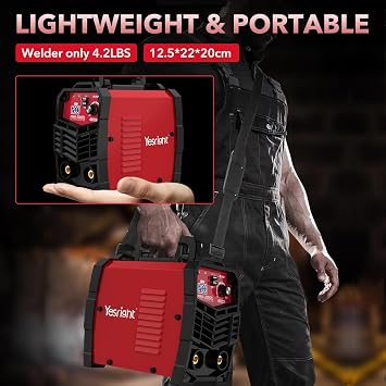Mini Stick Welder 110V, 200A Portable Welding Machine | with 20PCS Rods & Welding Goggles, Hot Start/Arc Force/Anti-Stick, IGBT Inverter Welder Machine for DIY & Professional Repair