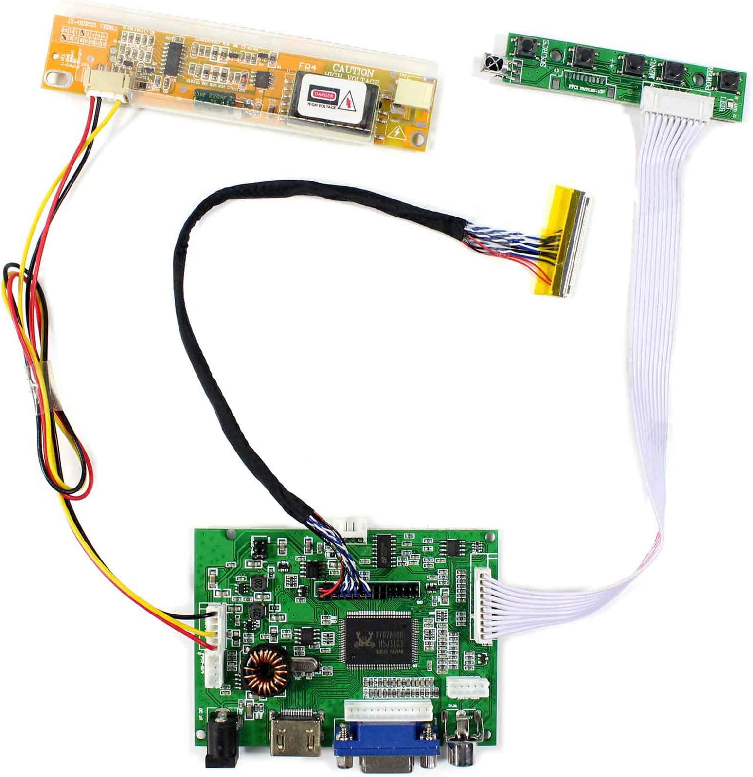 HDMI VGA 2AV Audio Input LCD Controller Board for 14.1" LT141WX1 15.4" LTN154X3 N154I3 1280x800 30Pins LCD Screen