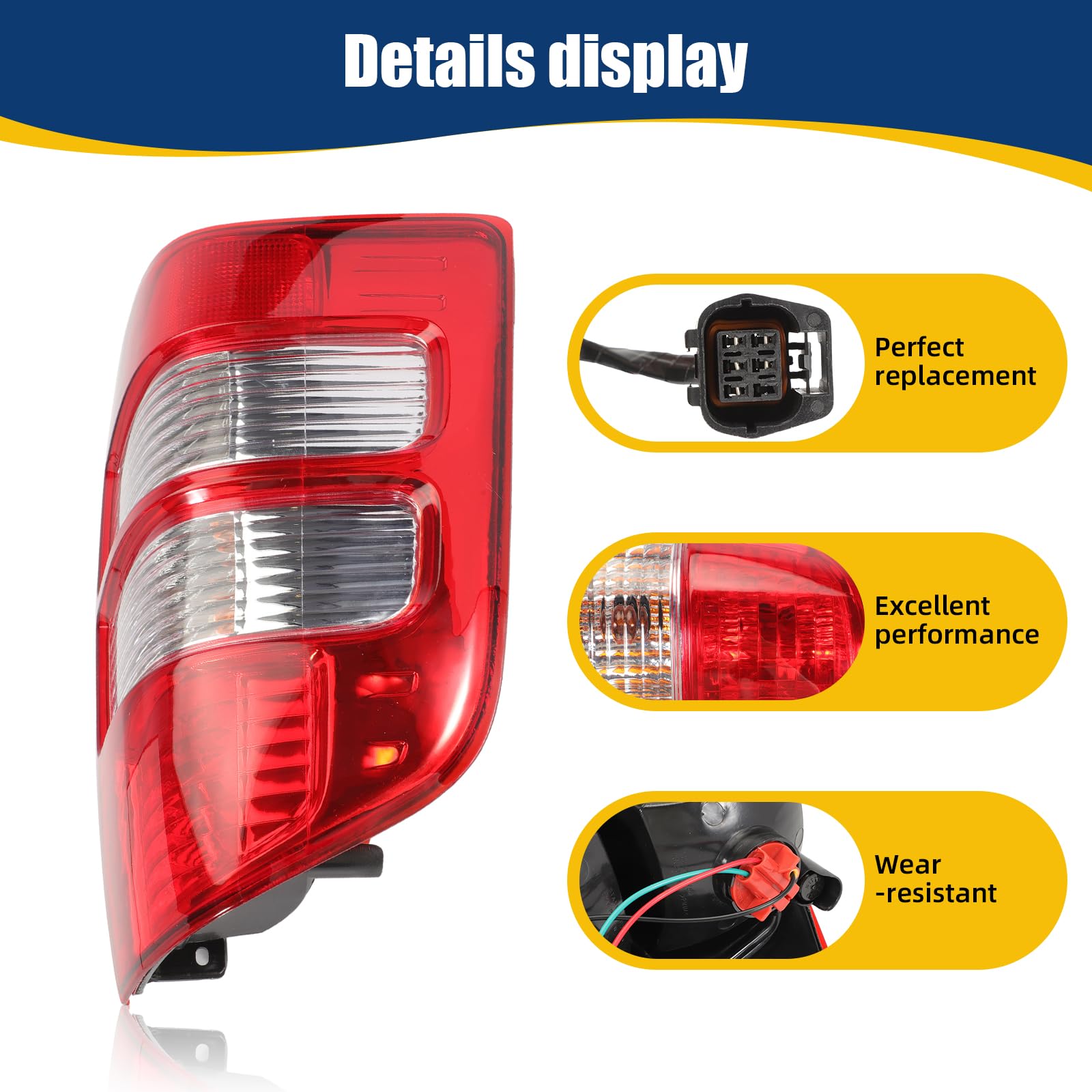 Fanale posteriore lato sinistro (lato guidatore) per Ford Ranger MK2 fanale posteriore Luce Freno per Thunder Pickup Truck 2006-2011 Feu Arrière