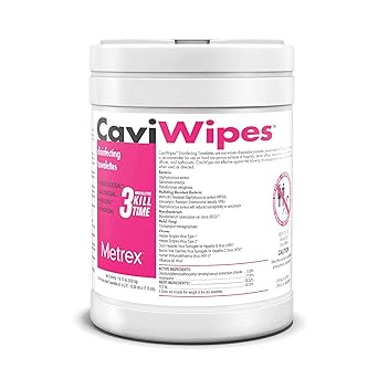 مناديل CaviWipes Metrex المطهرة المناشف ، مناديل العلبة ، 160 Count