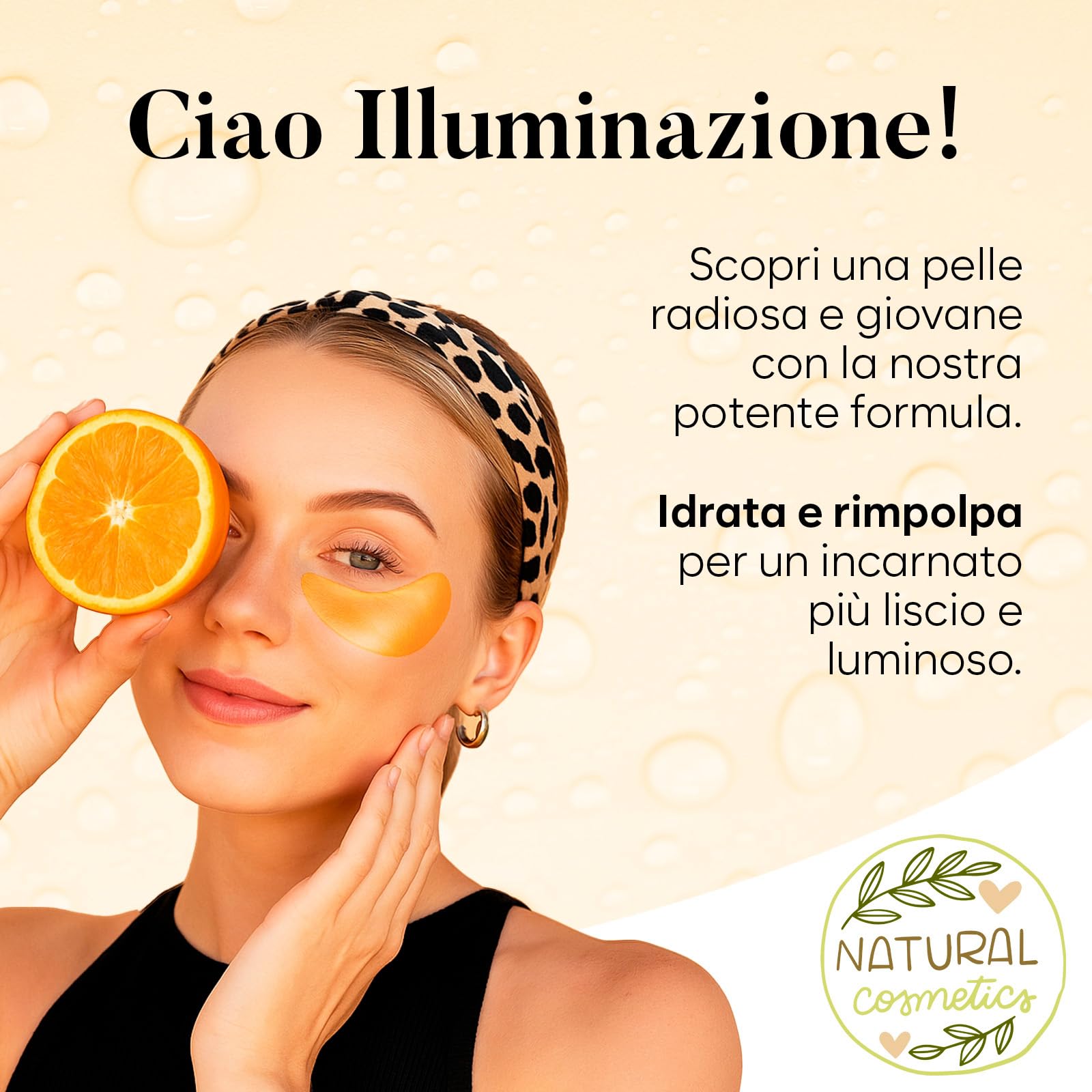 AURAE Patch Occhi, Maschera Occhi con Vitamin C e Caffeina, Patch Occhiaie e Borse, Maschera Occhiaie, Eye Mask per Schiarente e l'idratazione (30 paia)
