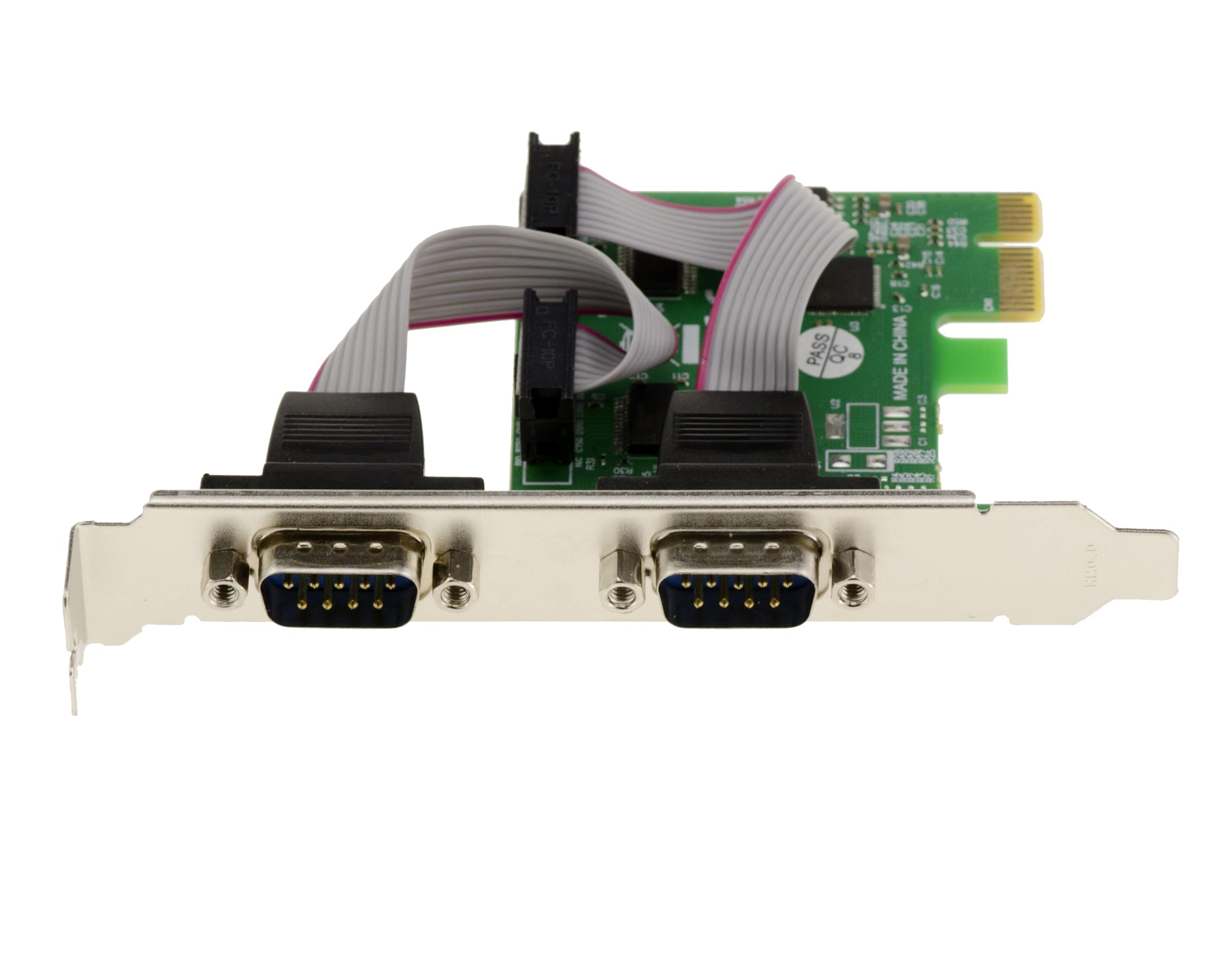KALEA-INFORMATIQUE Carte contrôleur PCI Express PCIe Série RS232 2 Ports avec Chipset ASIX avec équerres Low et High Profile