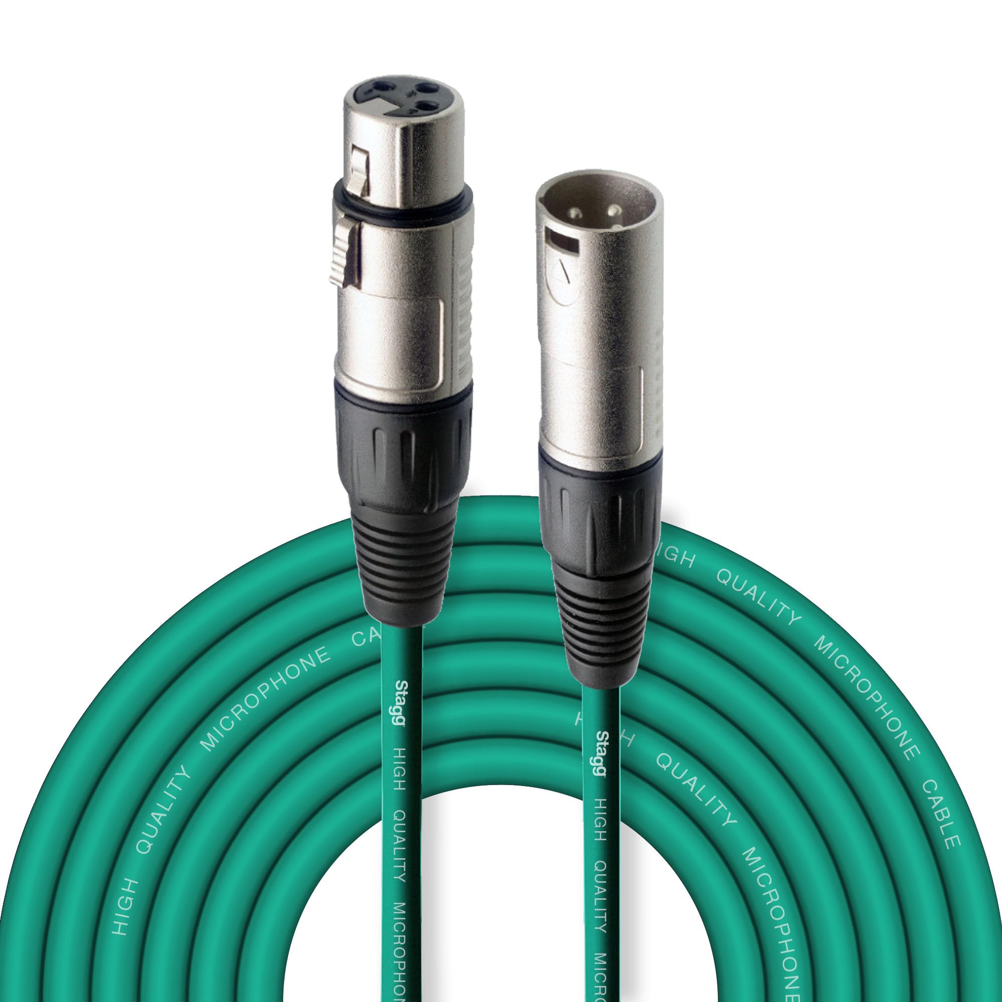 Stagg Men's Green 3 Pin Xlr To Fe Microphone Lead 6M