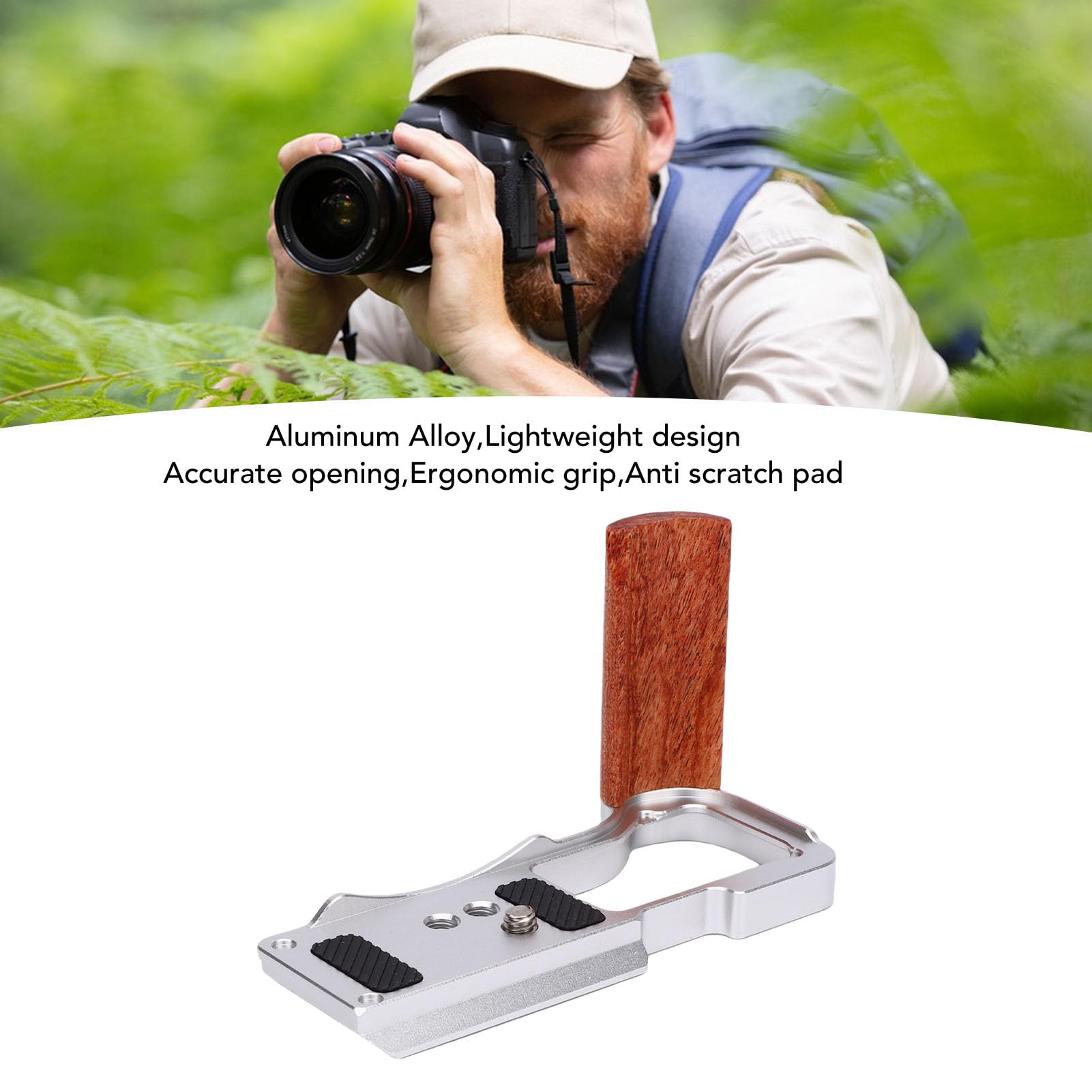 Cryfokt R50V Camera Hand Grip L Bracket with Arrow Storage Case Plate for