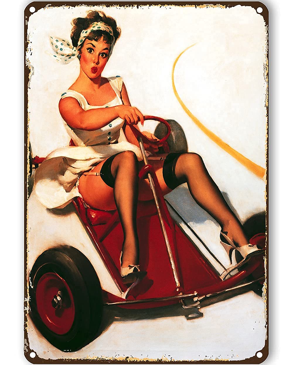Insegne vintage in metallo Just A Girl Who Loves Wine and Music, poster da parete in metallo per casa, bar, caffetteria, garage, bagno, 14 x 20 cm
