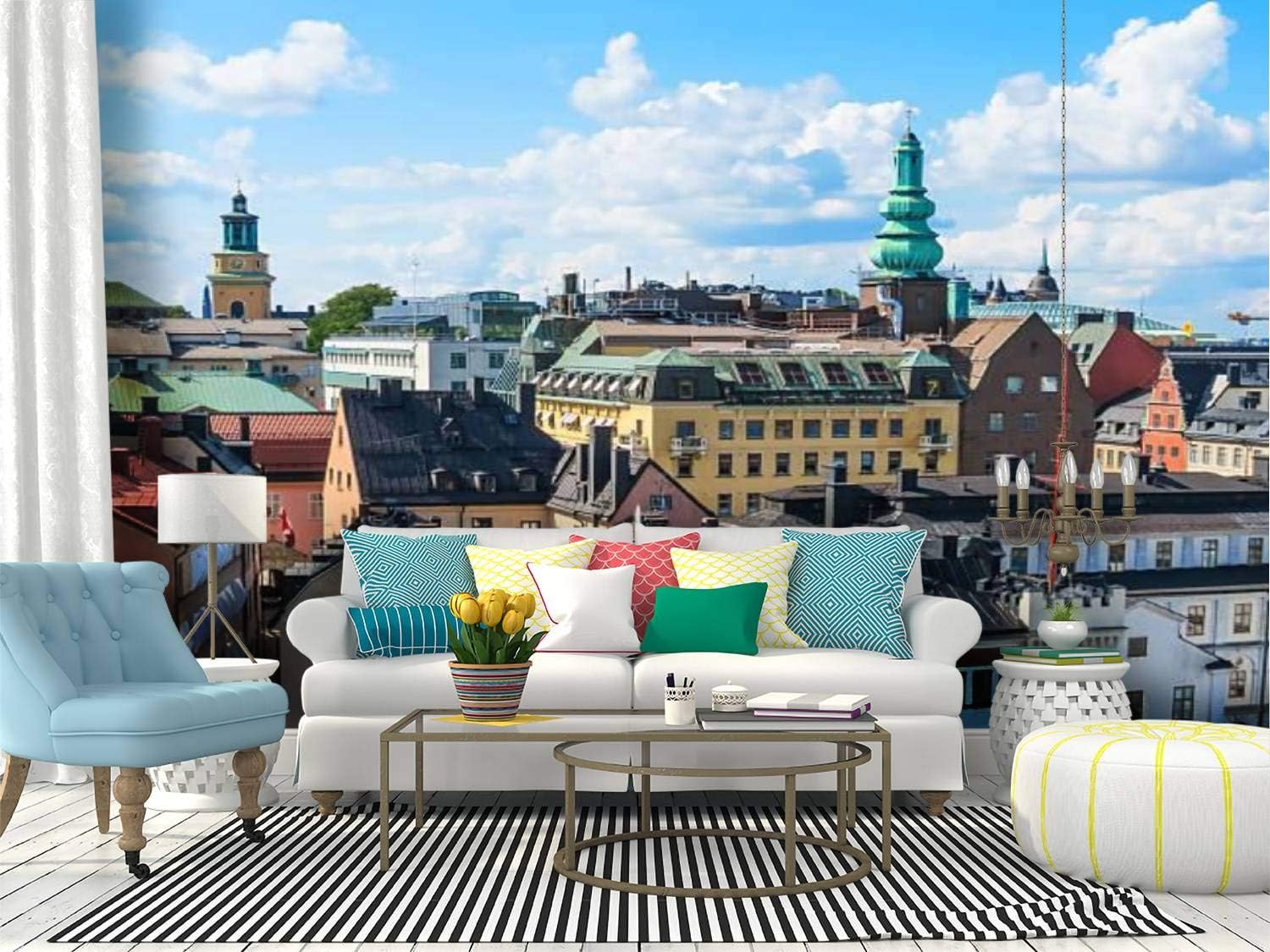 view of roofs of the old city stockholm, sweden stockholms and Canvas