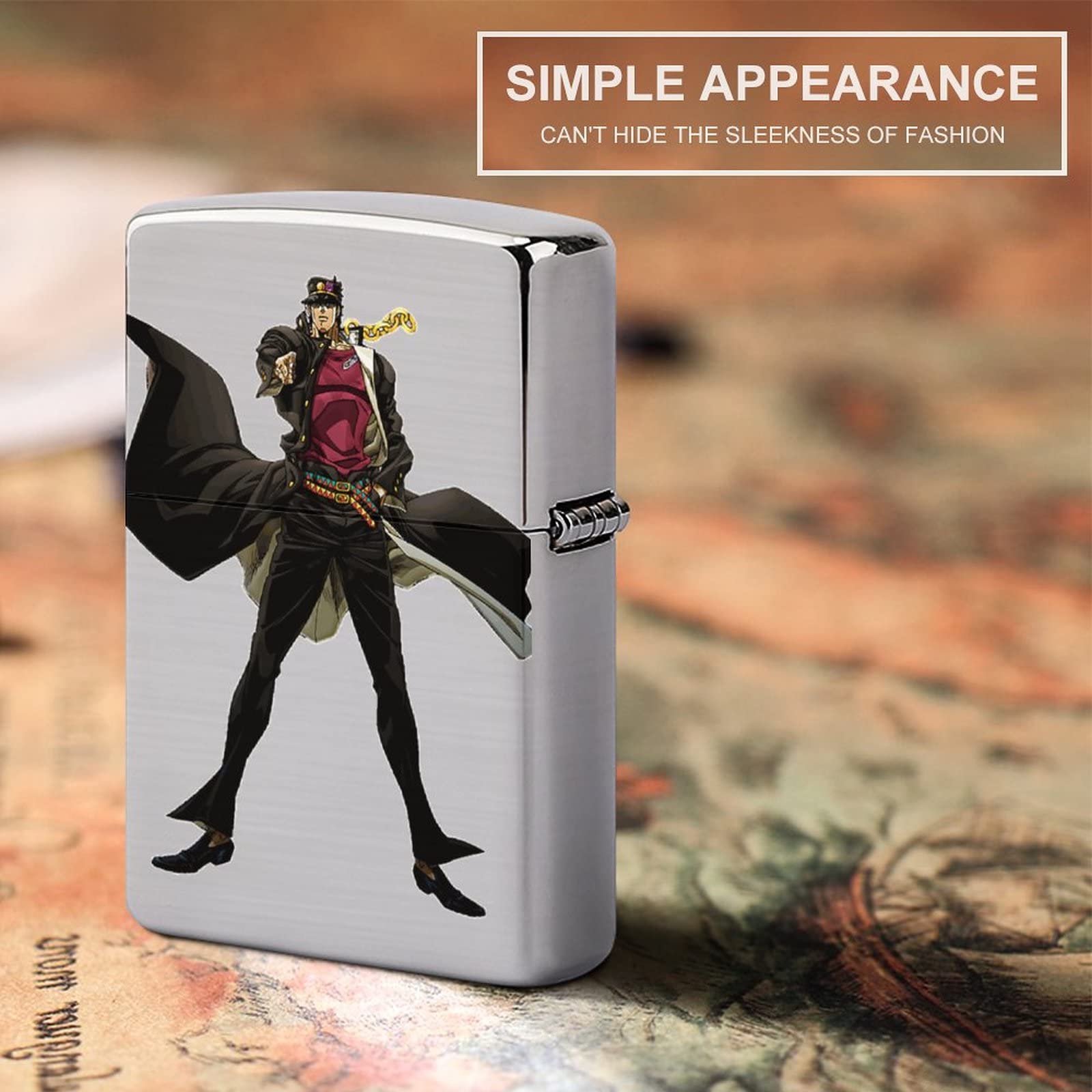 Amazon.co.jp: Zippoライター兼用ケース メンズ ジョジョの奇妙な冒険
